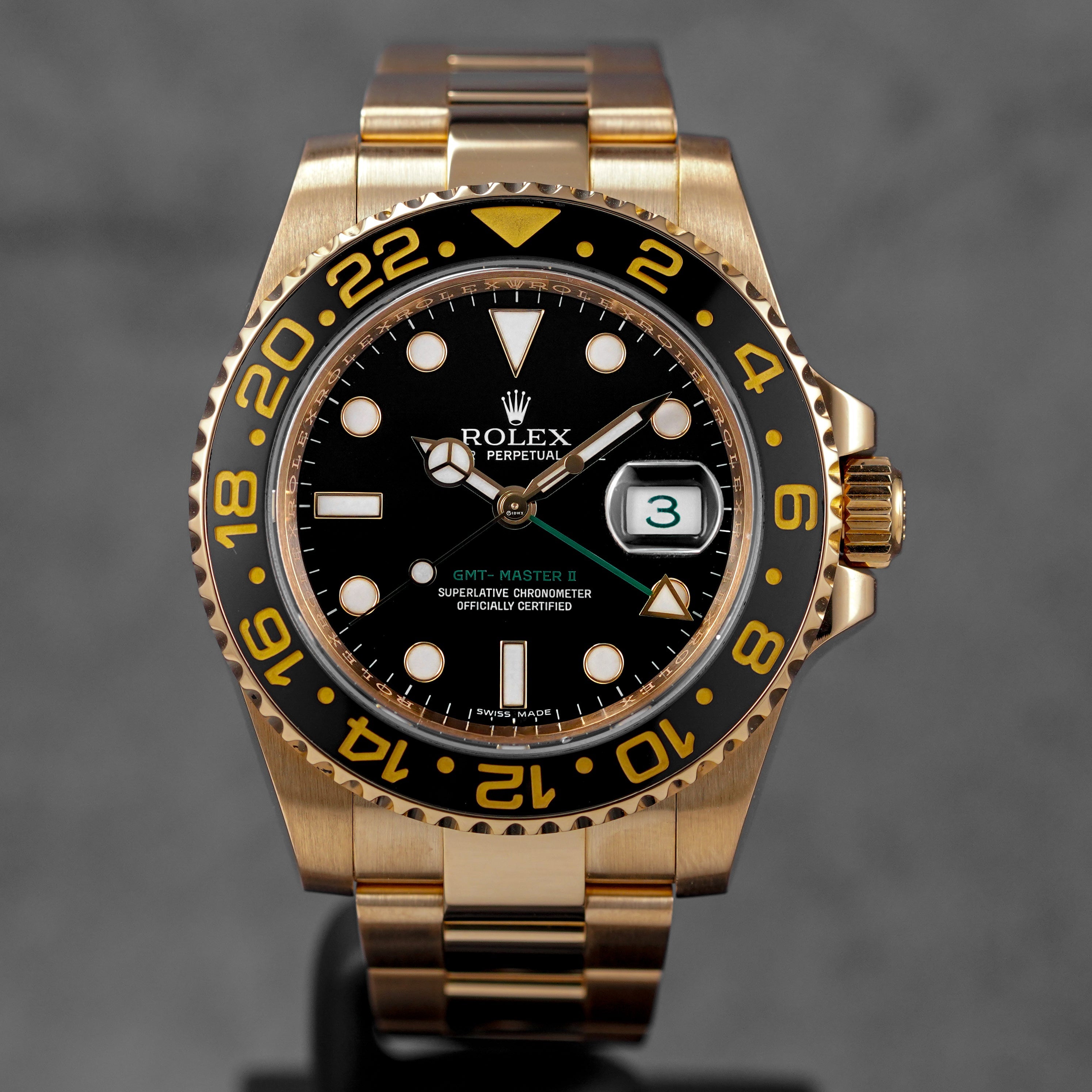 GMT MASTER-II YELLOWGOLD BLACK DIAL (2010)