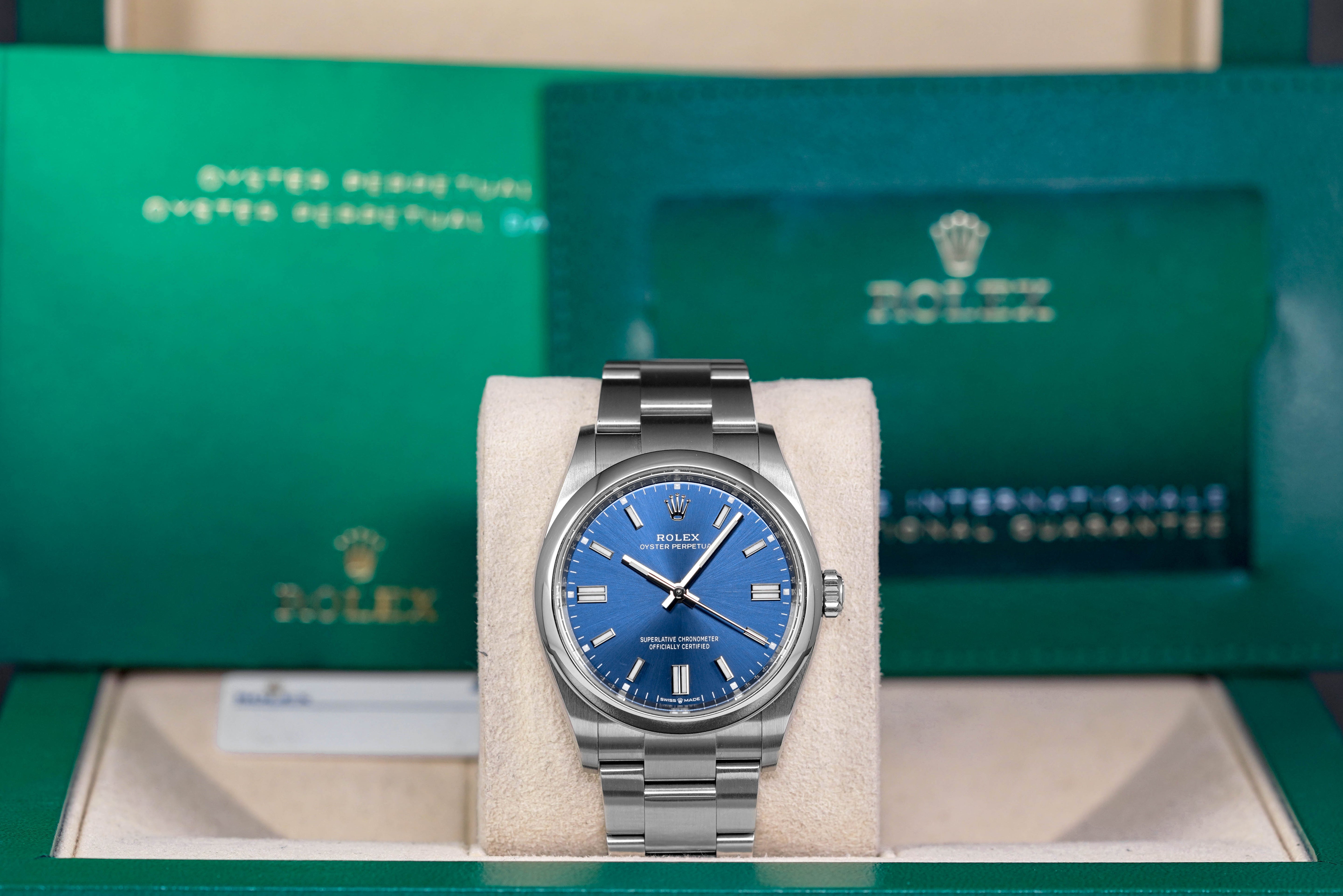ROLEX OYSTER PERPETUAL 36MM BLUE DIAL (2021) – ONELUXE