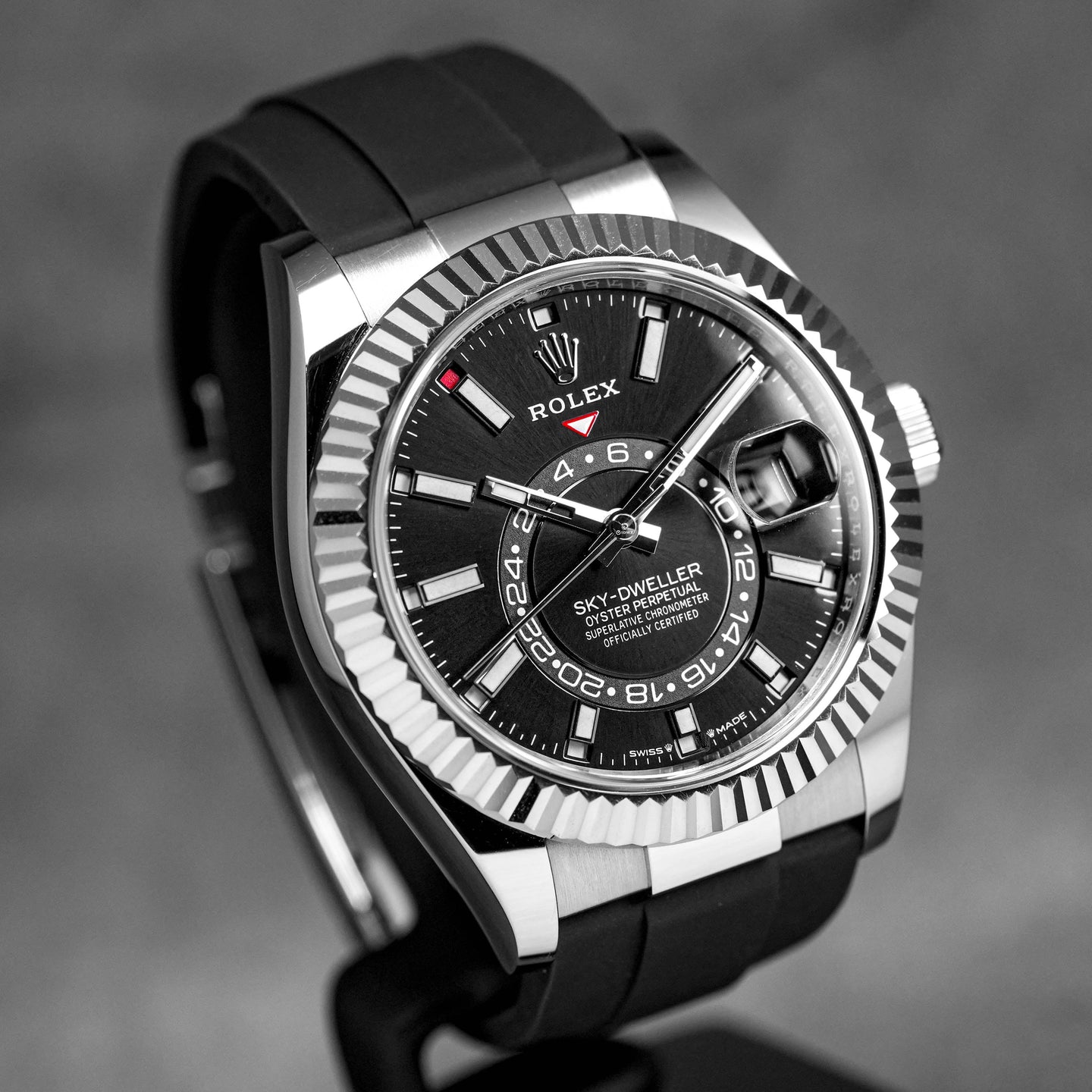 SKY-DWELLER OYSTERFLEX WHITEGOLD BLACK DIAL (2024)