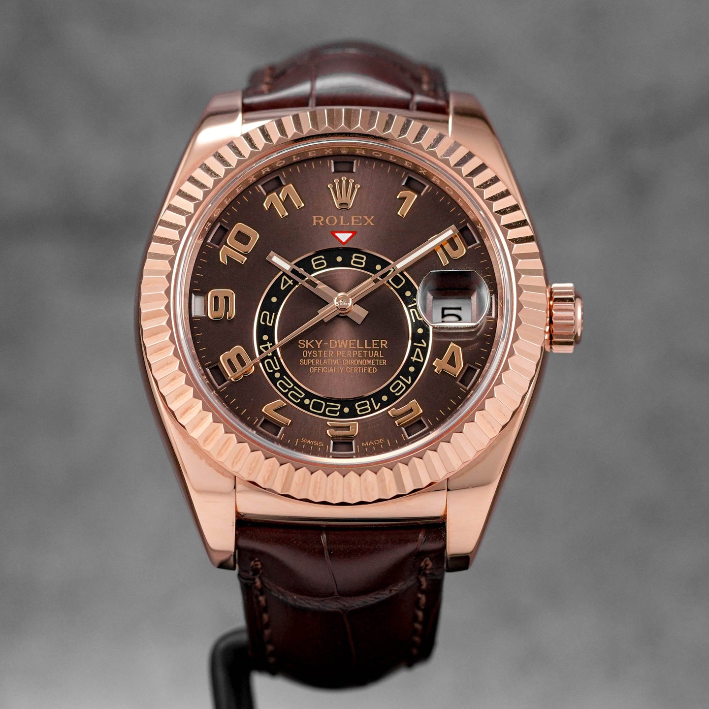 SKY-DWELLER ROSEGOLD CHOCO ARABIC DIAL (2013)