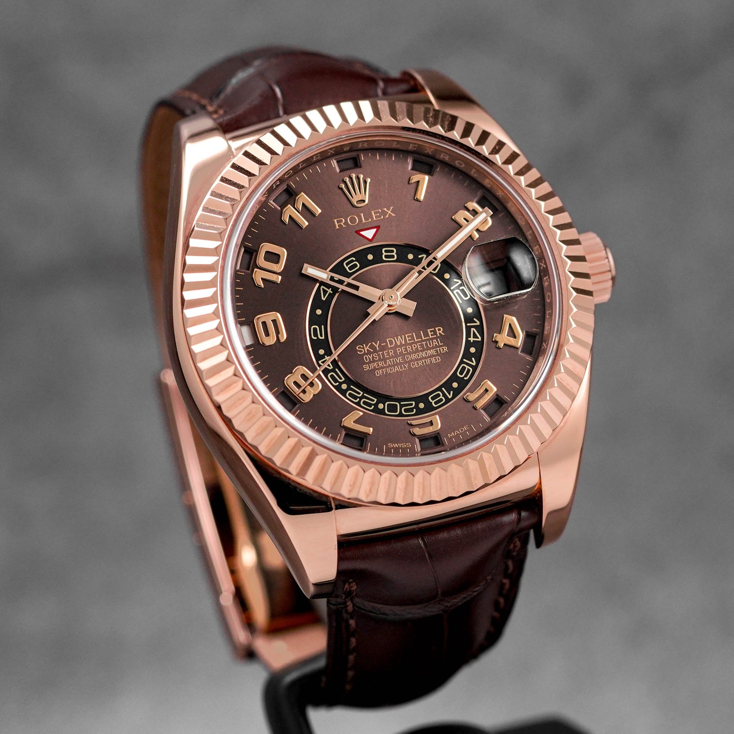 SKY-DWELLER ROSEGOLD CHOCO ARABIC DIAL (2013)