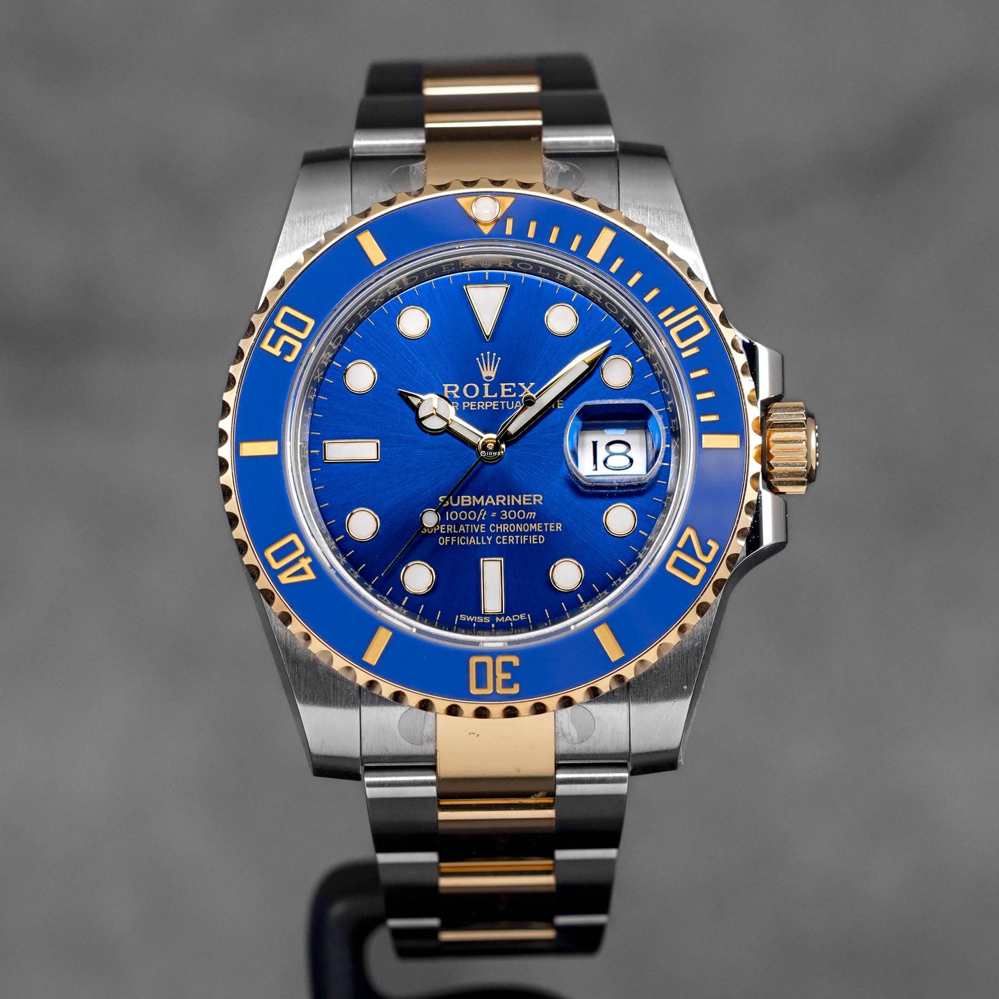 SUBMARINER DATE 40MM TWOTONE YELLOWGOLD BLUE DIAL (2018)