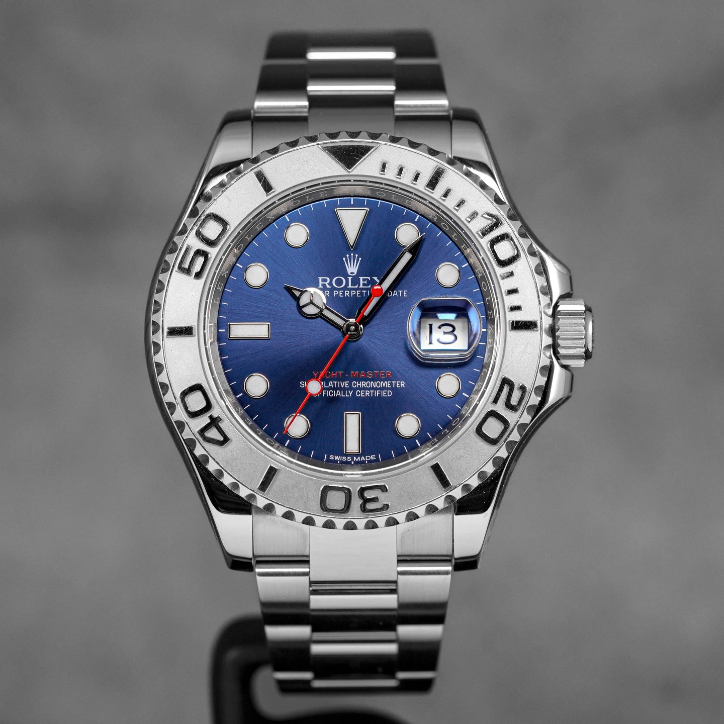 YACHT-MASTER 40MM BLUE DIAL PLATINUM BEZEL (2016)