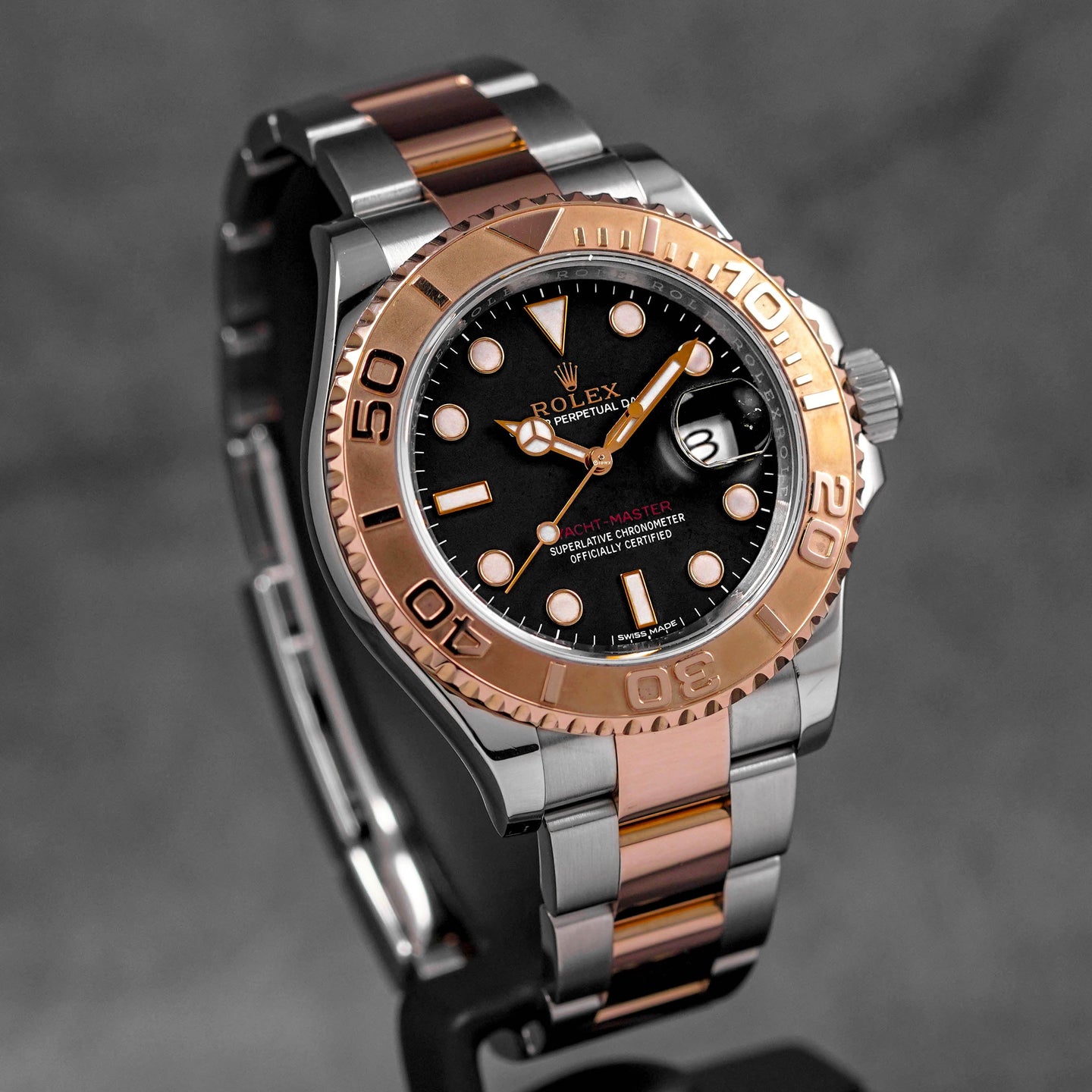 YACHT-MASTER 40MM TWOTONE ROSEGOLD BLACK DIAL (2019)