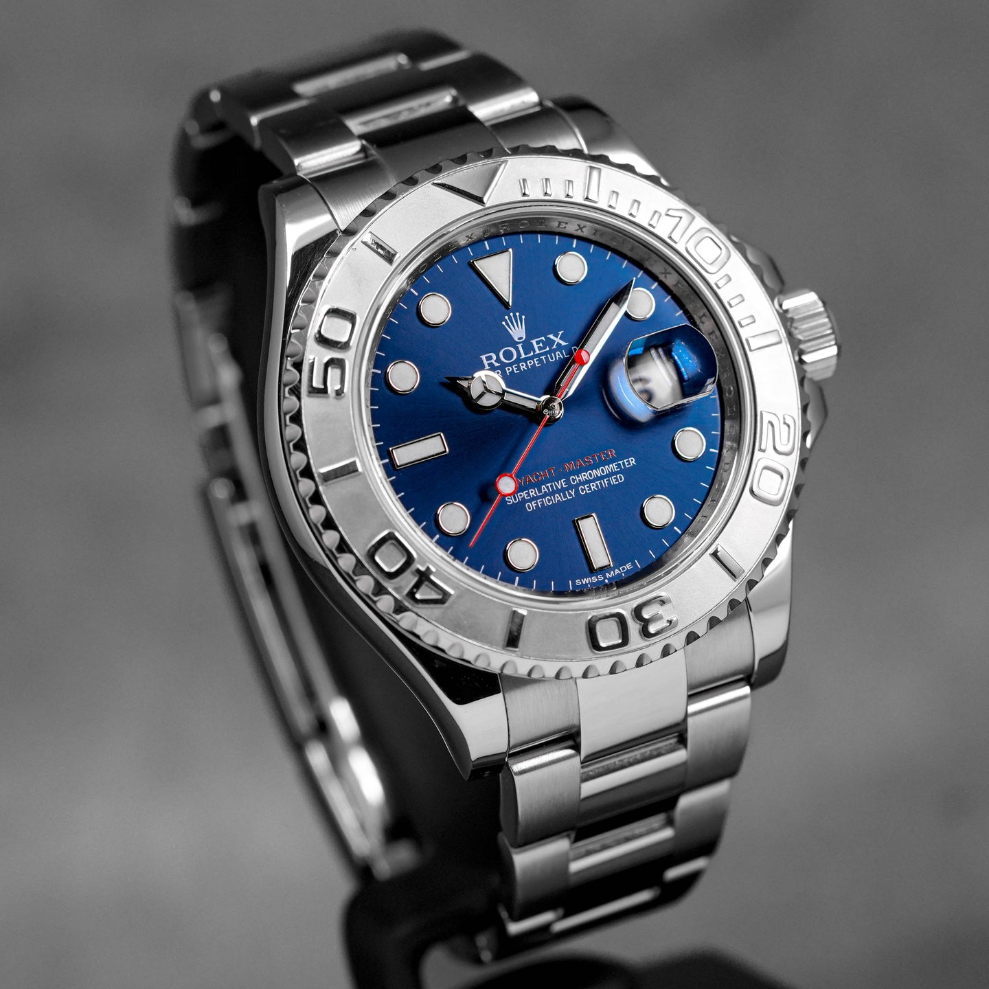 YACHT-MASTER 40MM BLUE DIAL PLATINUM BEZEL (2013)