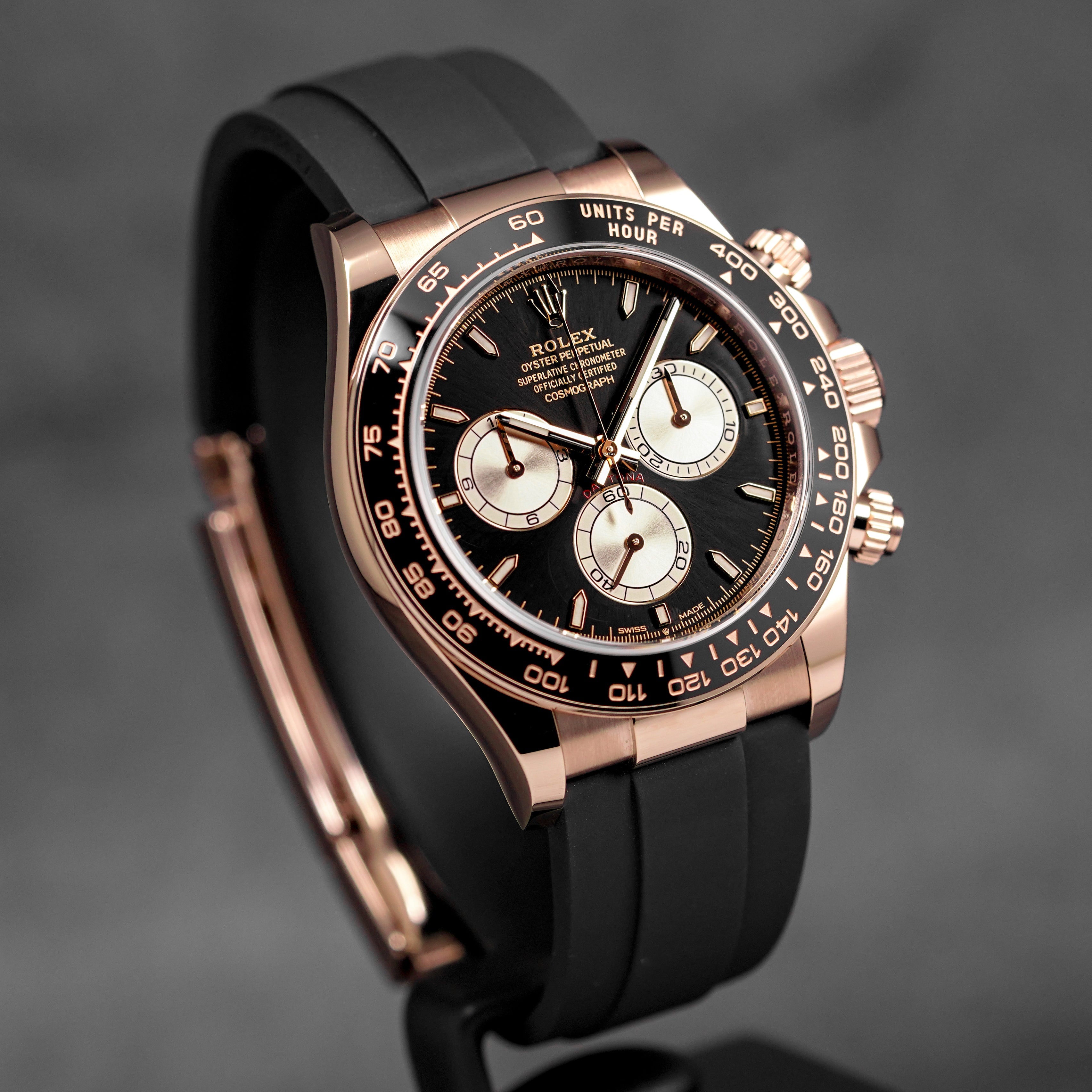 DAYTONA OYSTERFLEX ROSEGOLD BLACK DIAL RING BEZEL (2025)