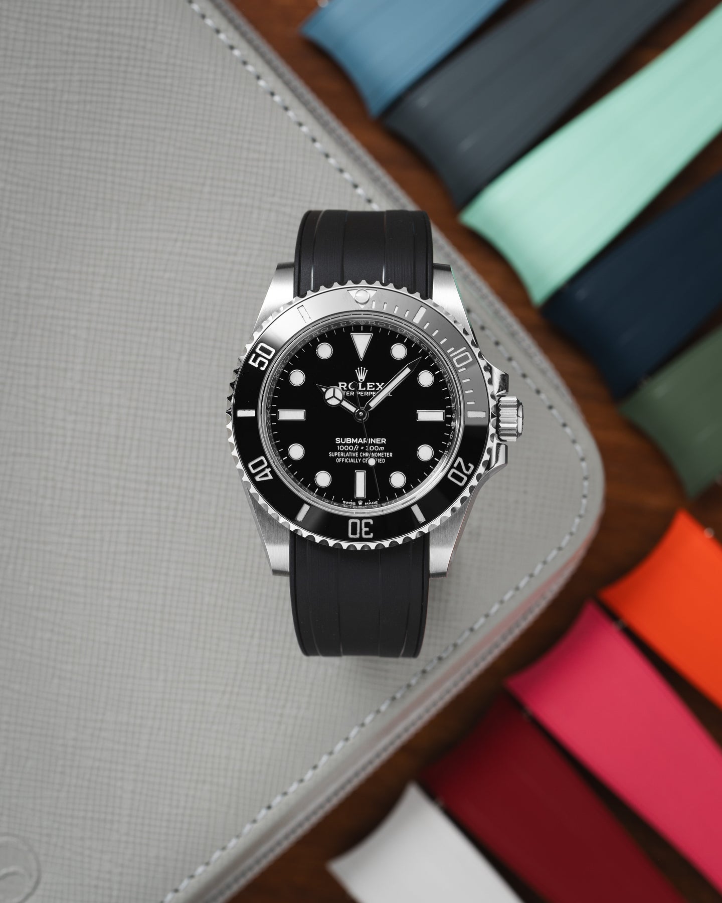 CURVED RUBBER STRAP FOR ROLEX SUBMARINER 41MM