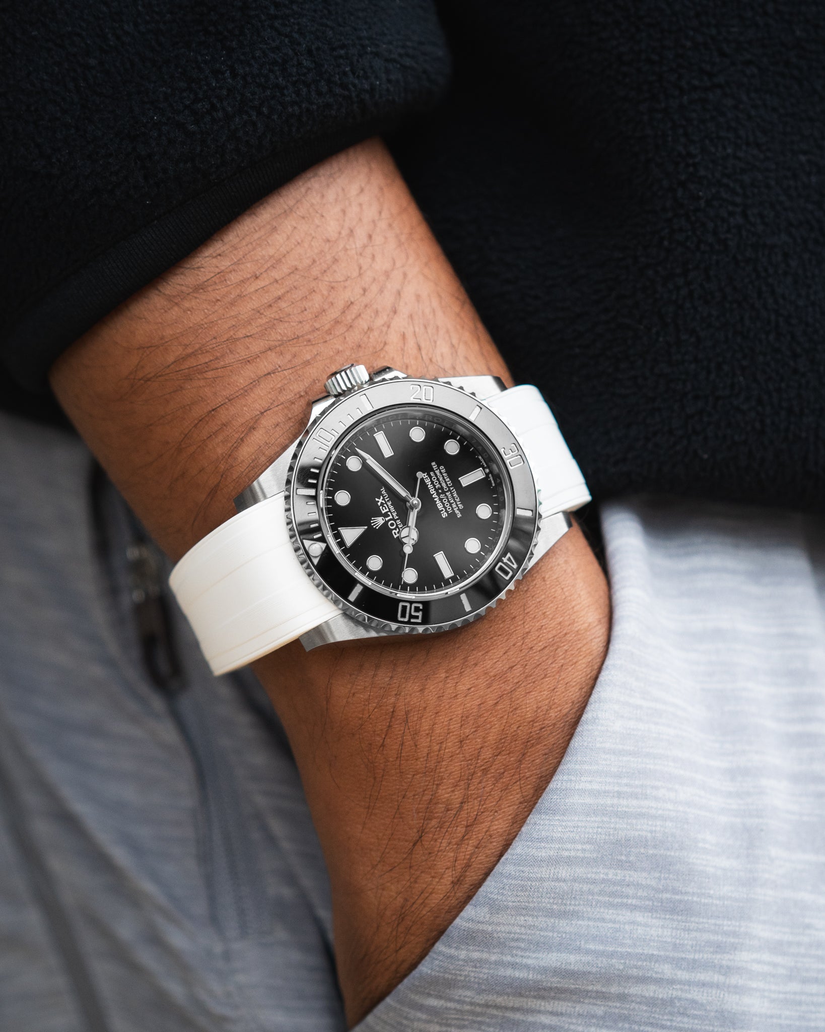 Rubber Strap Rolex Submariner 41mm White