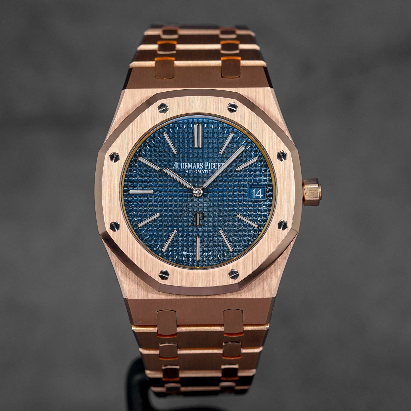 ROYAL OAK 39MM 15202 ROSEGOLD BLUE DIAL (2014)