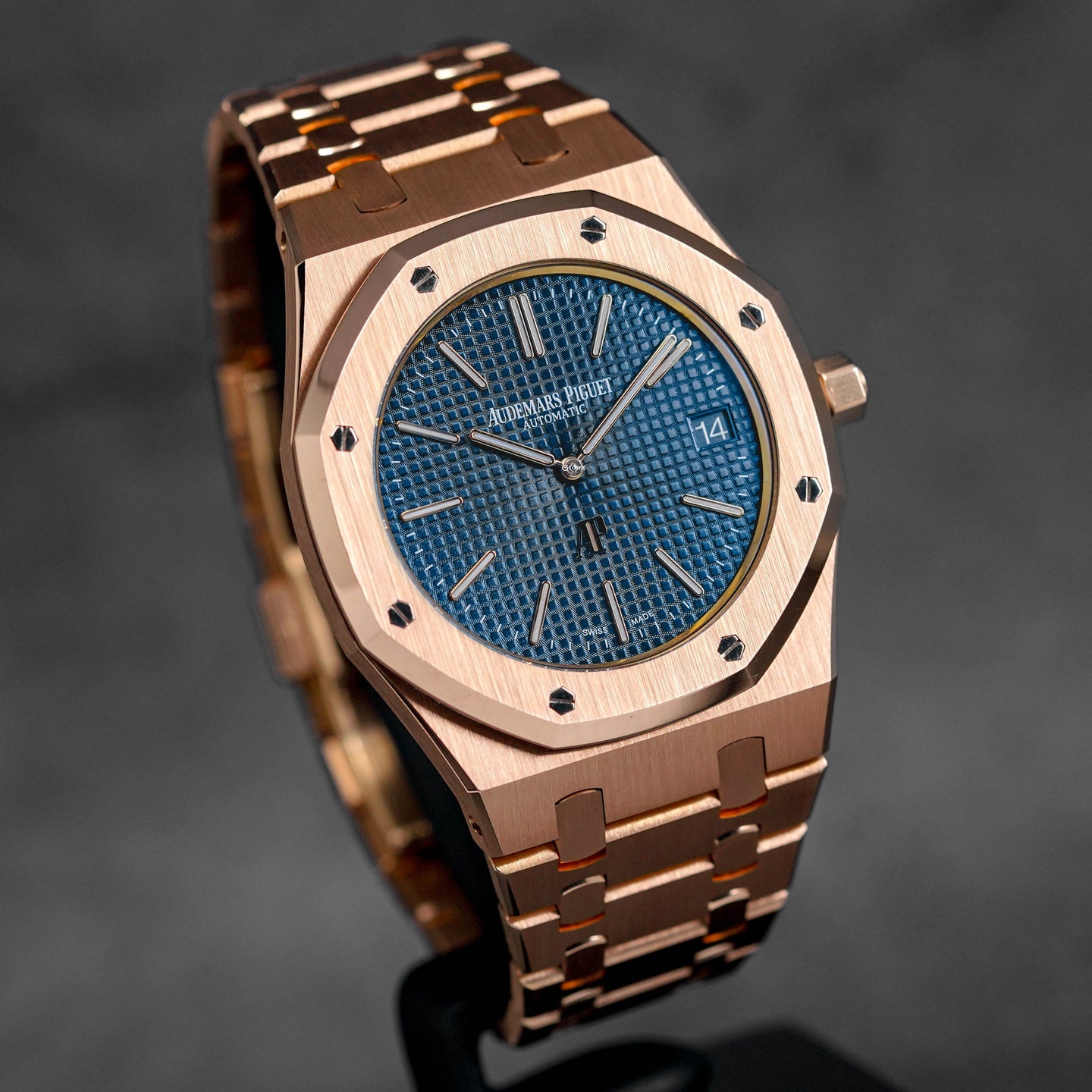 ROYAL OAK 39MM 15202 ROSEGOLD BLUE DIAL (2014)