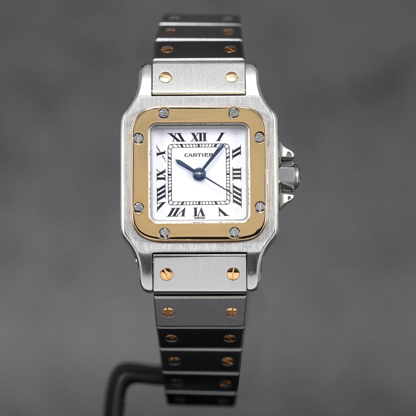 SANTOS GALBEE TWOTONE YELLOWGOLD WHITE DIAL (CIRCA 1990)