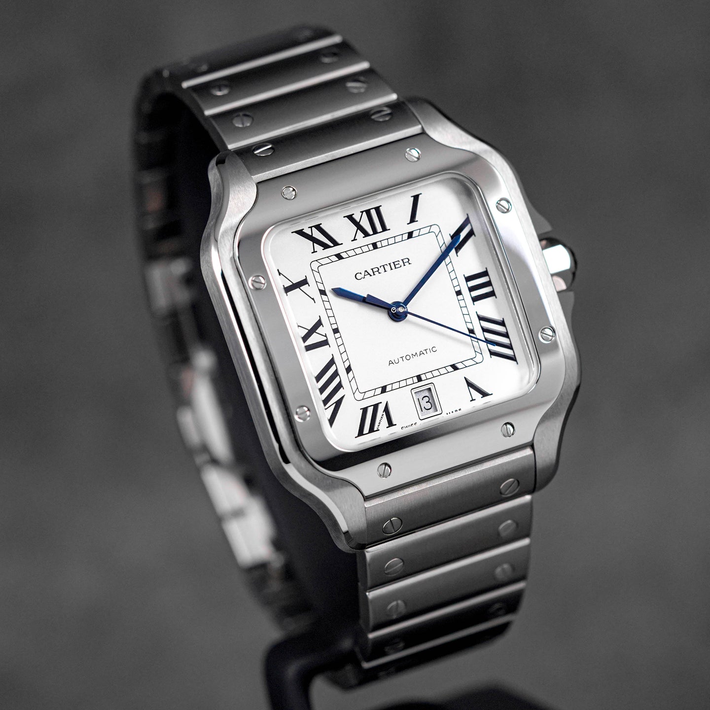 SANTOS DE CARTIER L WHITE DIAL (2023)