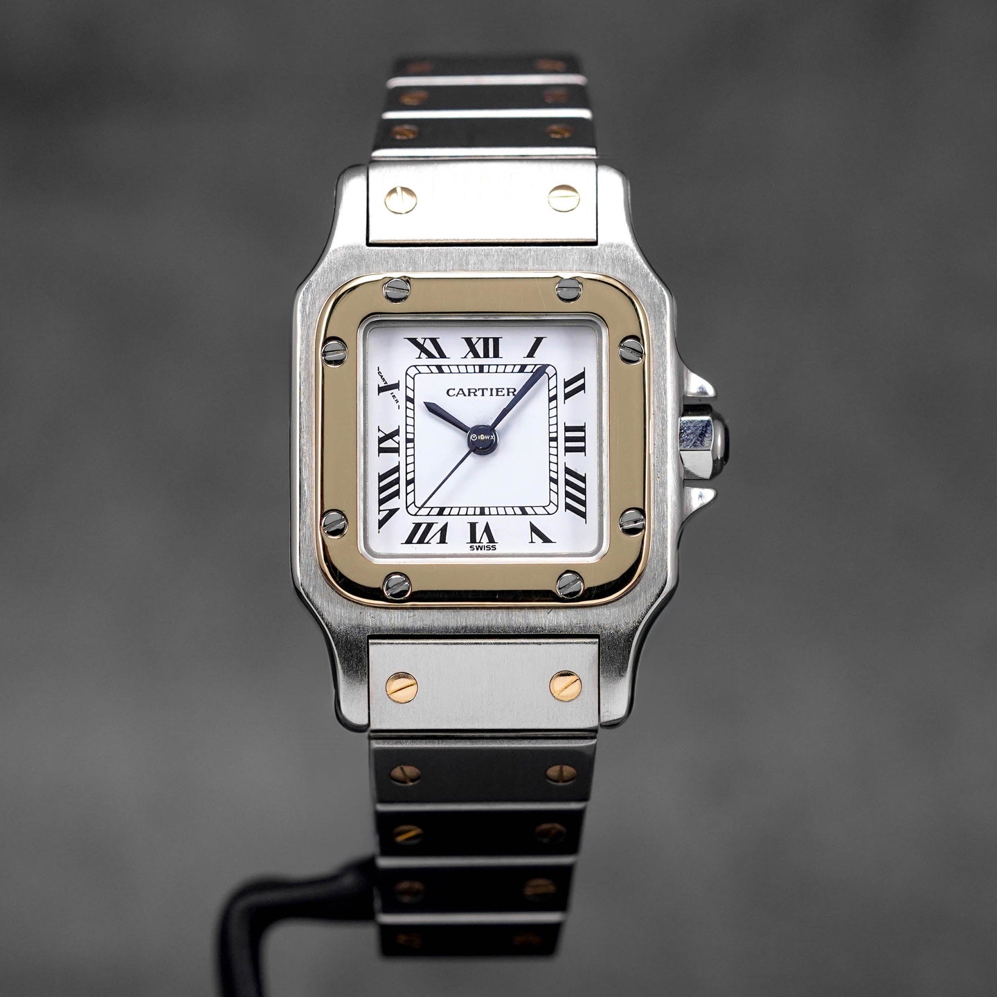 SANTOS GALBEE TWOTONE YELLOWGOLD WHITE DIAL (1987)