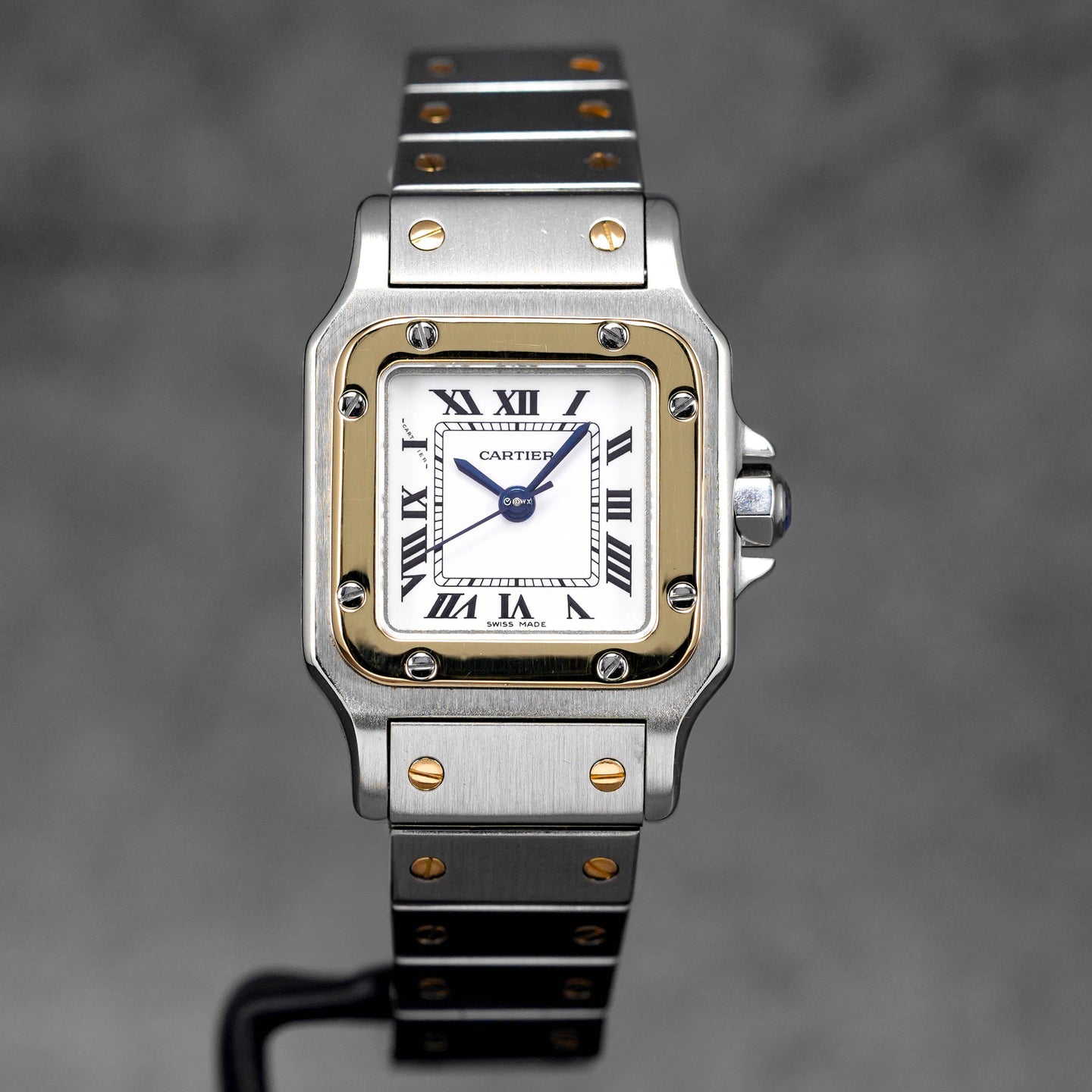 SANTOS GALBEE TWOTONE YELLOWGOLD WHITE DIAL (1983)