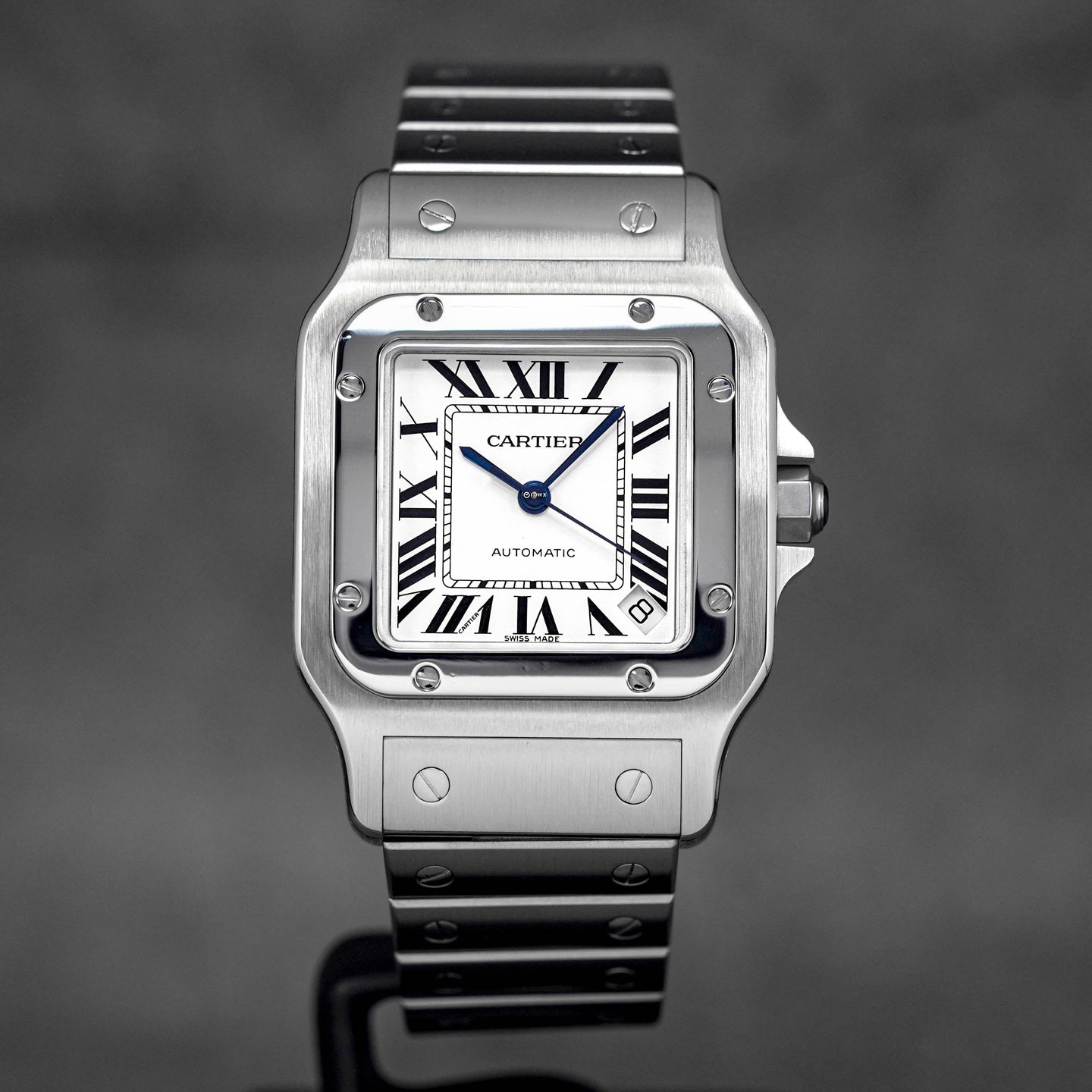 SANTOS GALBEE AUTOMATIC WHITE DIAL (WATCH & BOX)