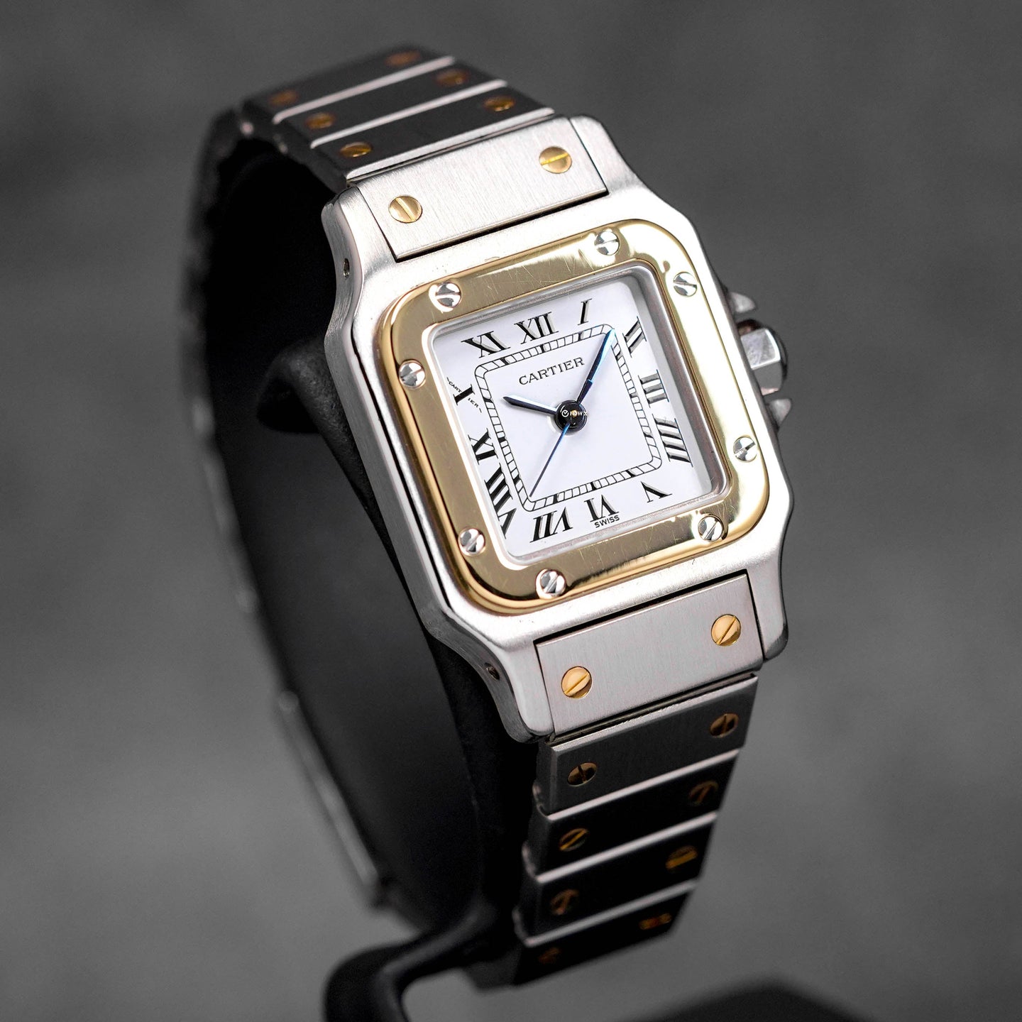 SANTOS GALBEE TWOTONE YELLOWGOLD WHITE DIAL (1987)