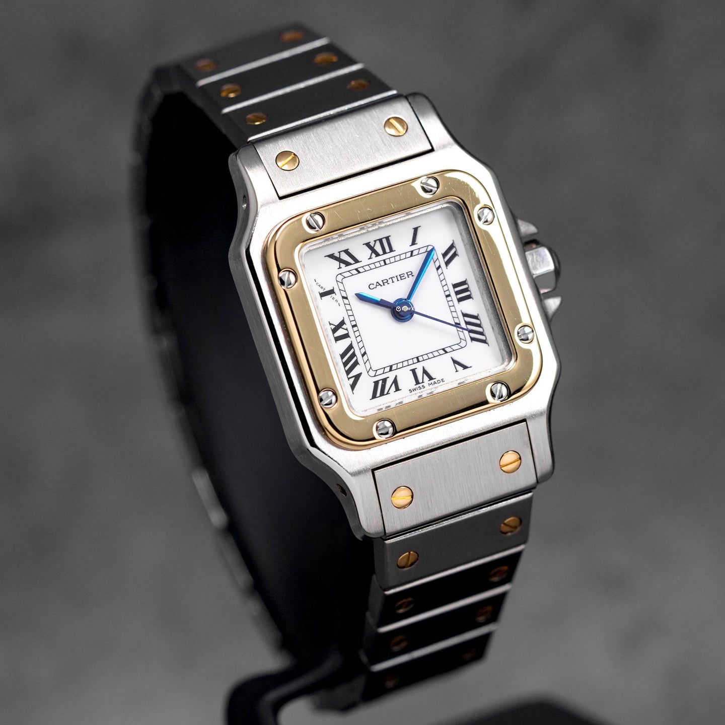 SANTOS GALBEE TWOTONE YELLOWGOLD WHITE DIAL (1983)