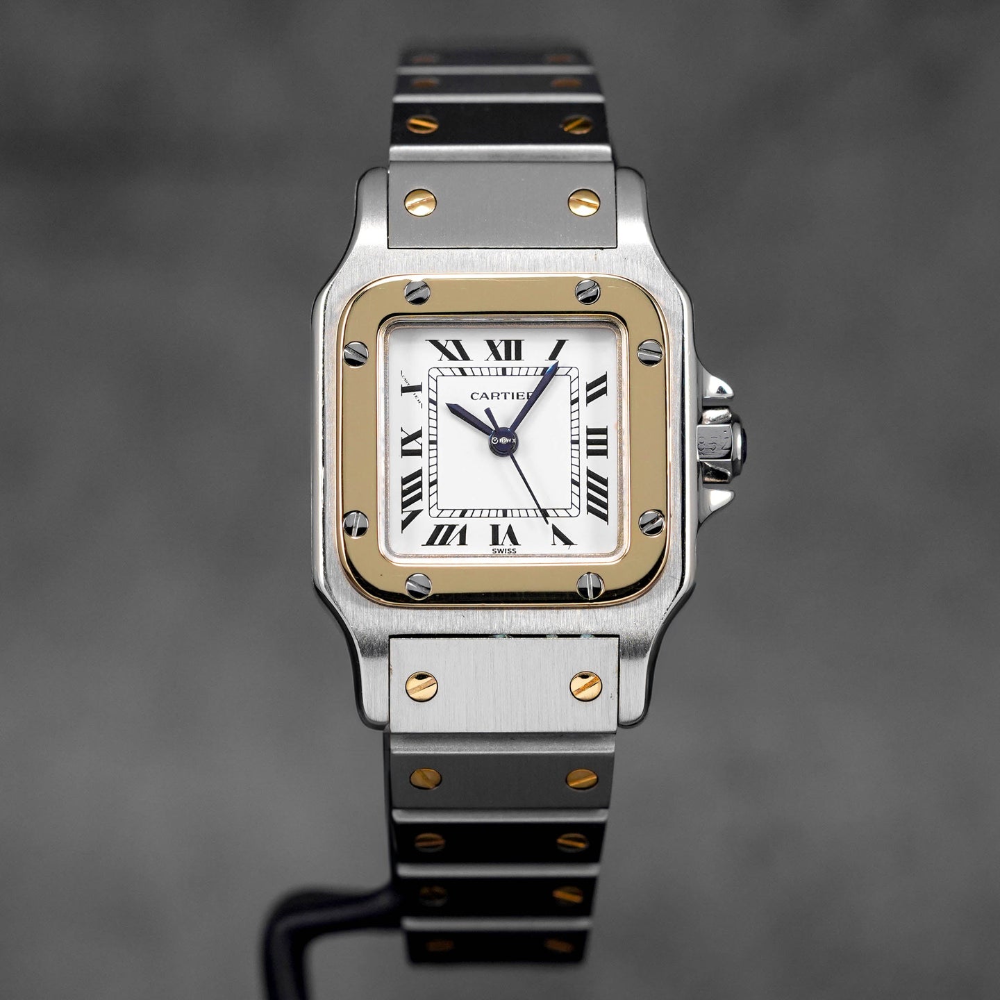 SANTOS GALBEE TWOTONE YELLOWGOLD WHITE DIAL (1963)