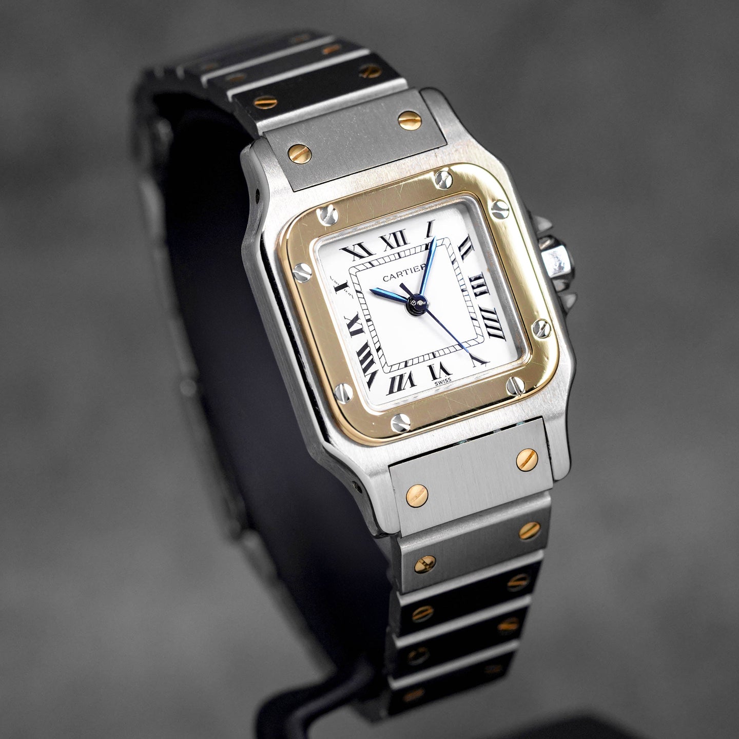 SANTOS GALBEE TWOTONE YELLOWGOLD WHITE DIAL (1963)