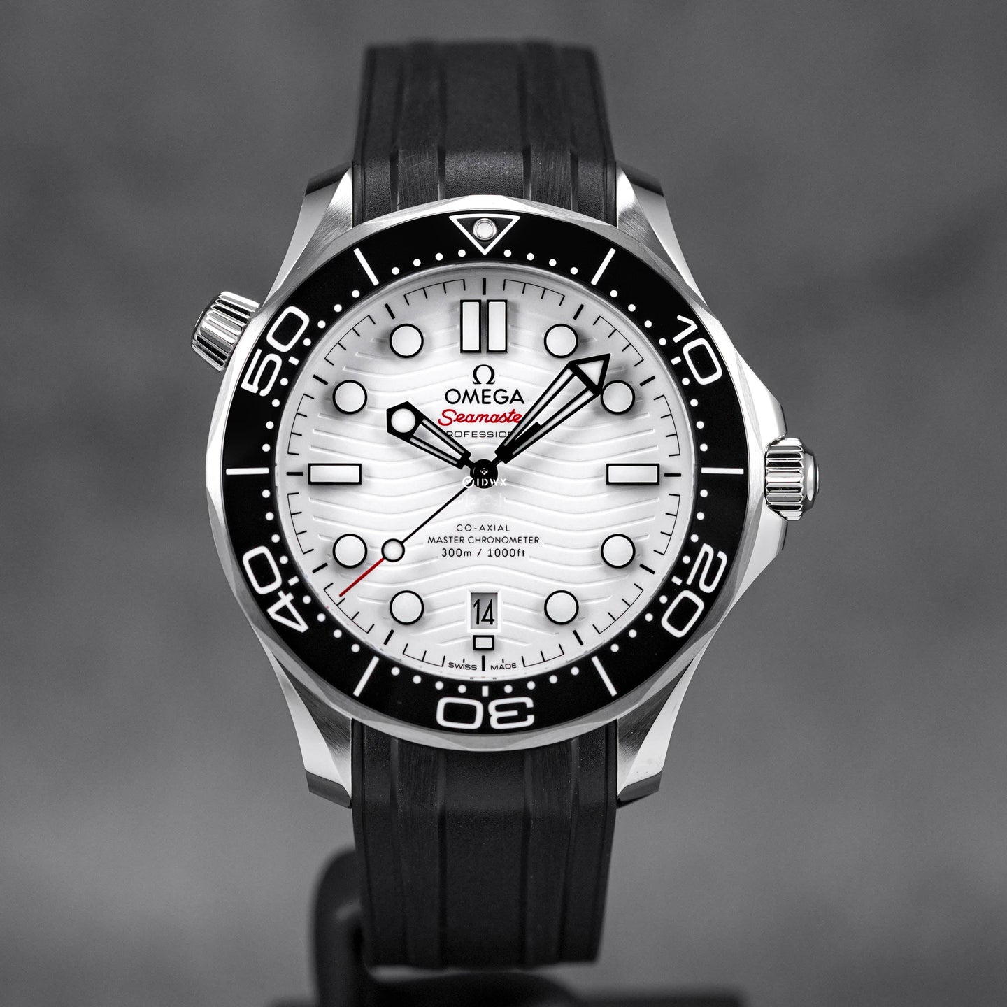 SEAMASTER DIVER 300 WHITE DIAL RUBBER STRAP (2024)