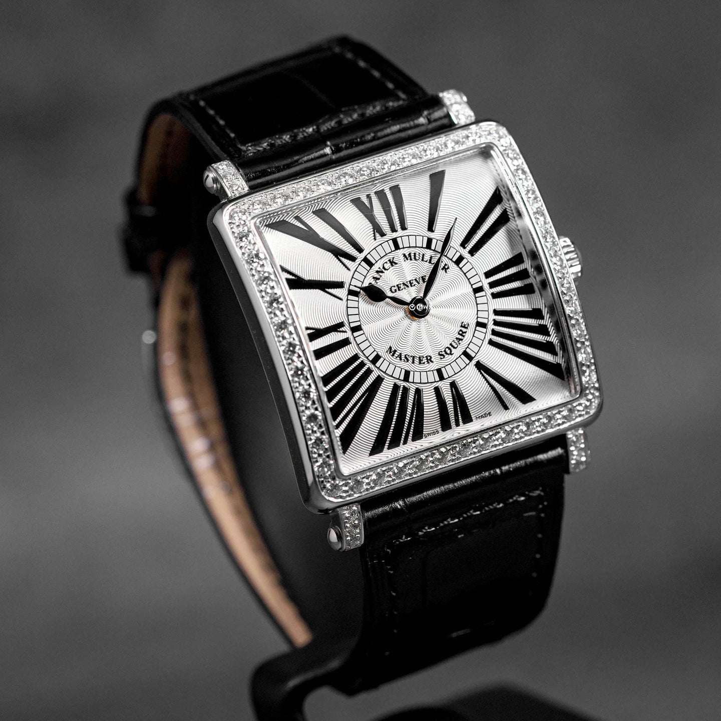 MASTER SQUARE SILVER BLACK INDEX DIAL DIAMOND BEZEL (2024)