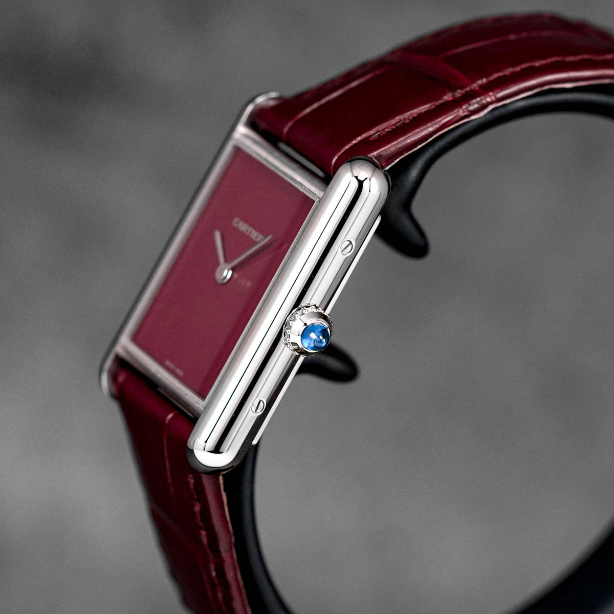 CARTIER TANK MUST DE CARTIER L RED CLARET DIAL (2024) – ONELUXE