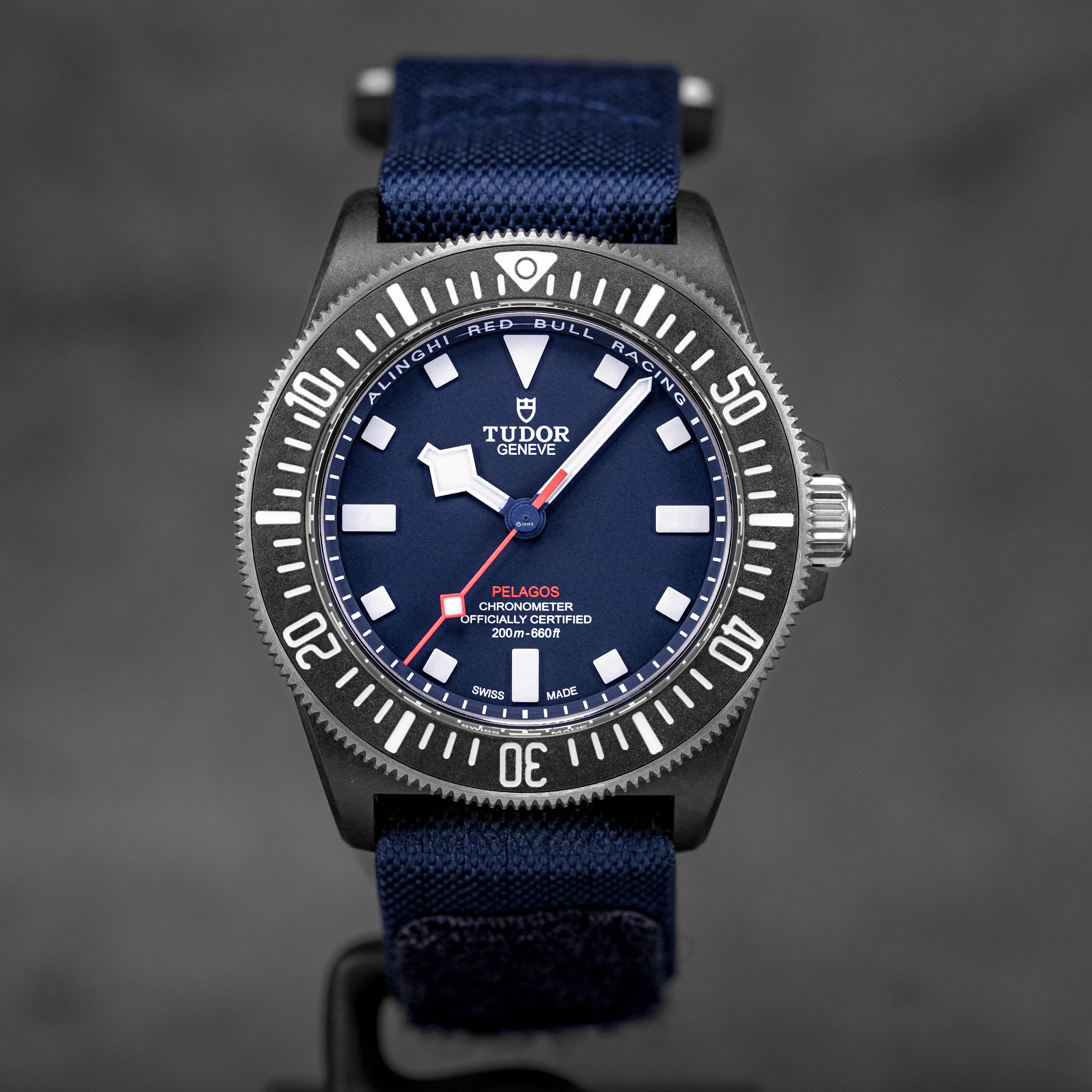 PELAGOS FXD BLACK CARBON 'ALINGHI RED BULL' BLUE DIAL (2025)