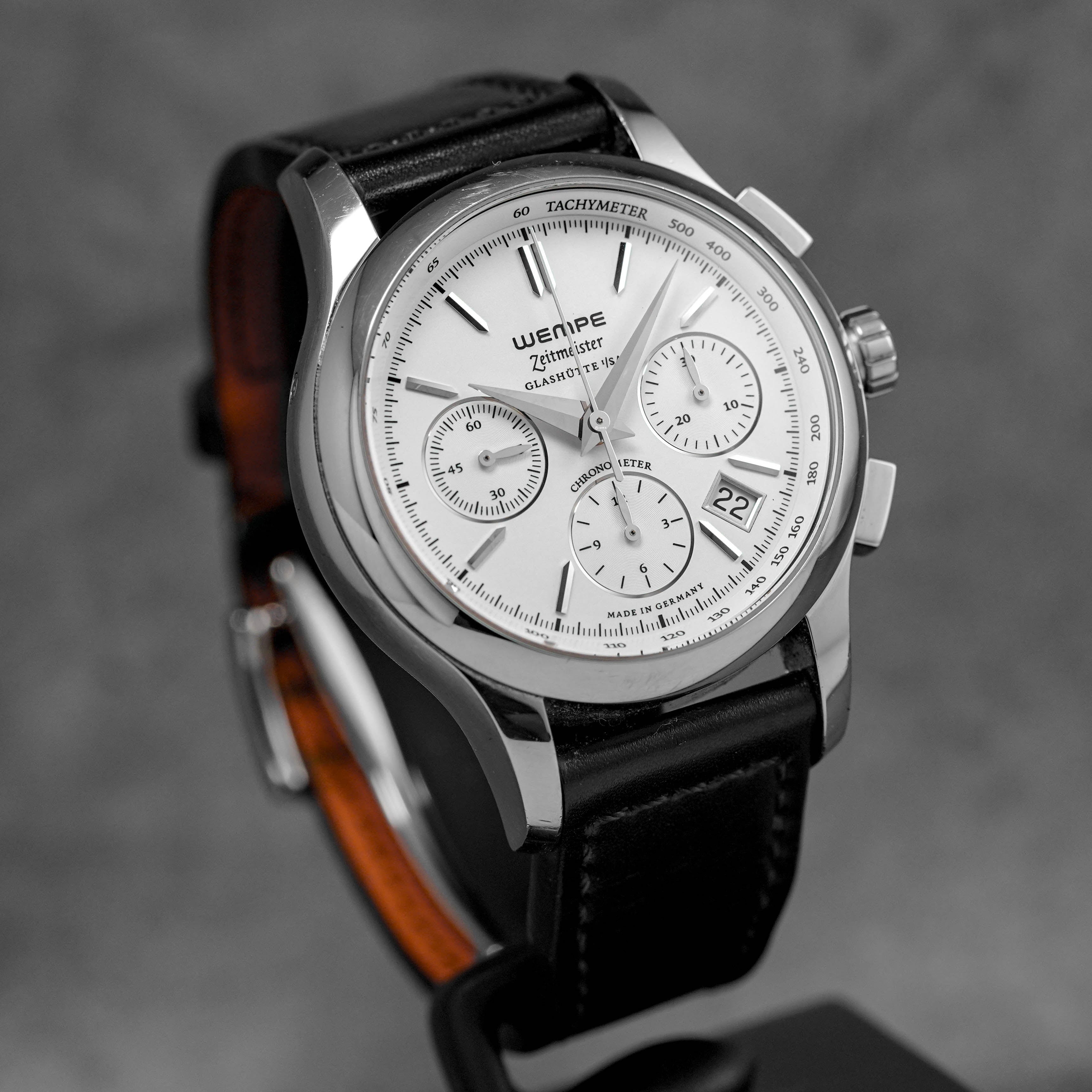 ZEITMEISTER GLASHUTTE CLASSIC CHRONOGRAPH WHITE DIAL (2013)
