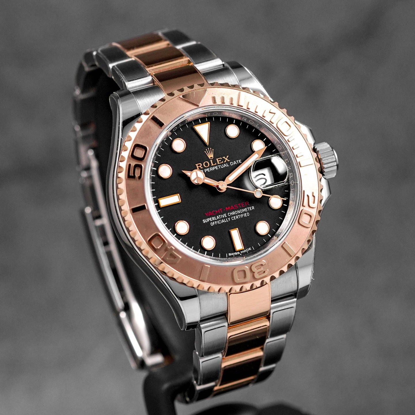 YACHT-MASTER 40MM TWOTONE ROSEGOLD BLACK DIAL (2019)