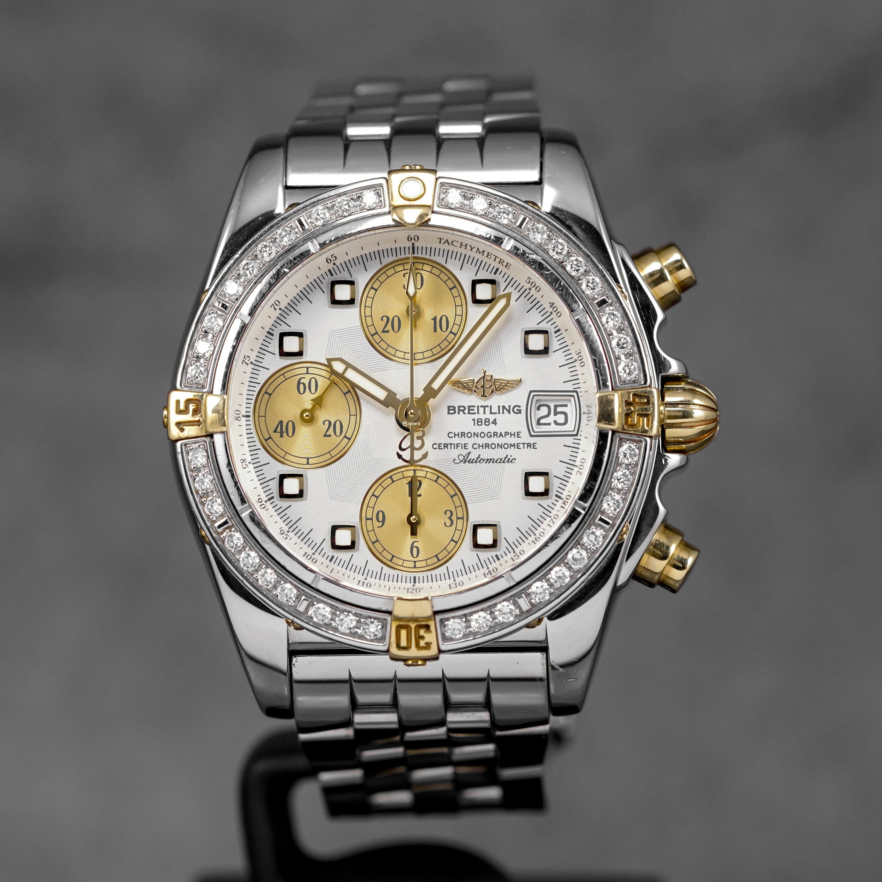 CHRONOMAT COCKPIT TWOTONE YELLOWGOLD MOP DIAL DIAMOND BEZEL (2011)