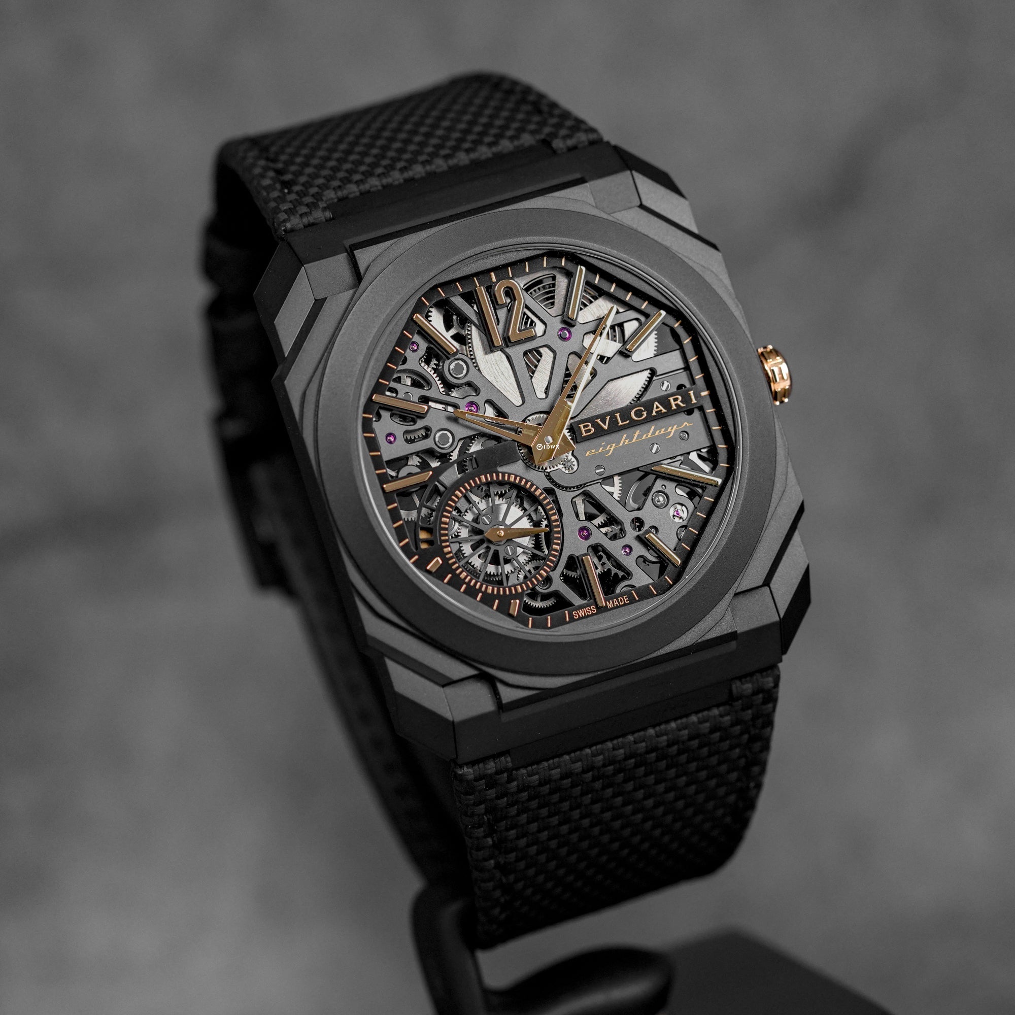 OCTO FINISSIMO SKELETON 8 DAYS BLACK DLC-COATED TITANIUM (2025)