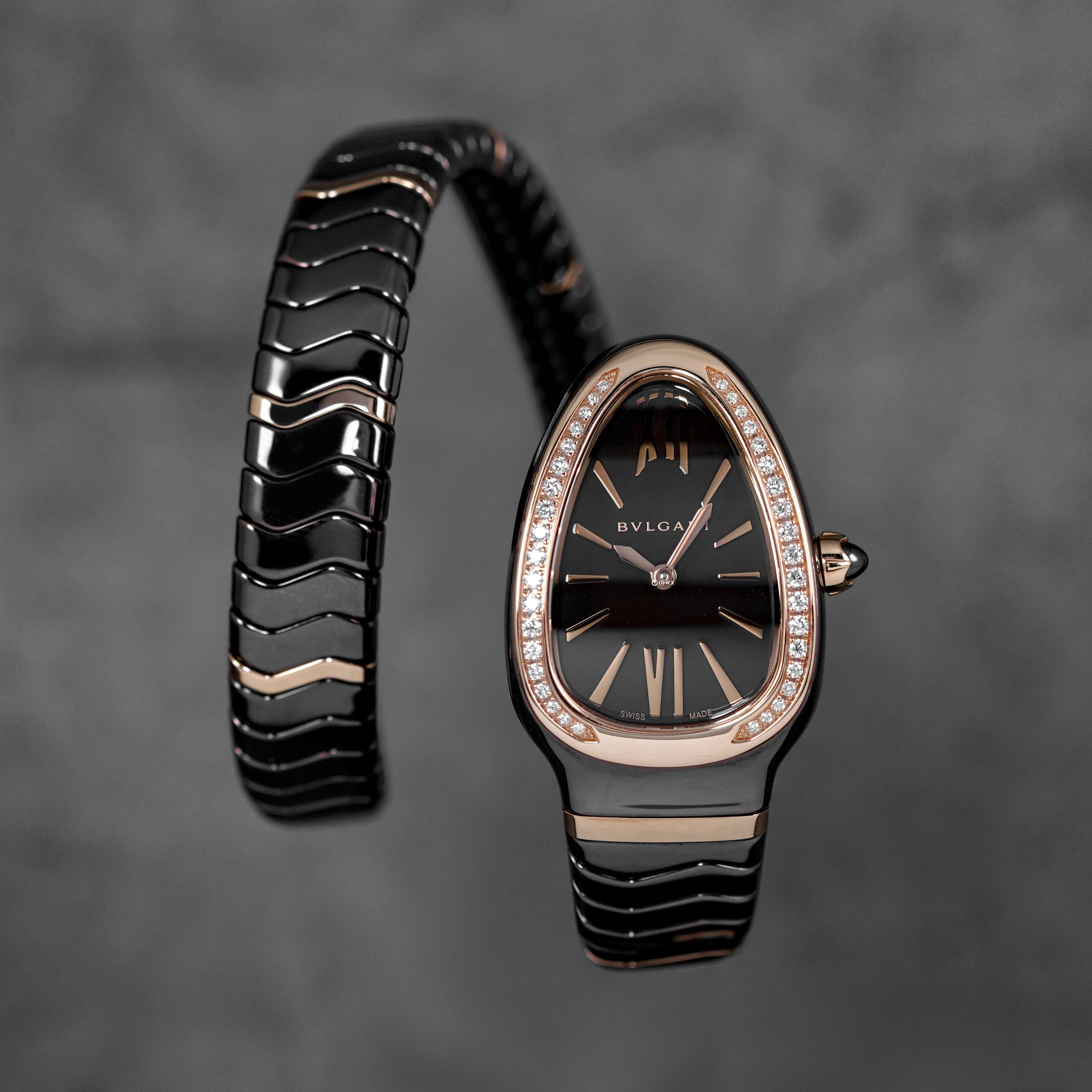 SERPENTI SPIGA CERAMIC ROSEGOLD DIAMOND BEZEL (2022)