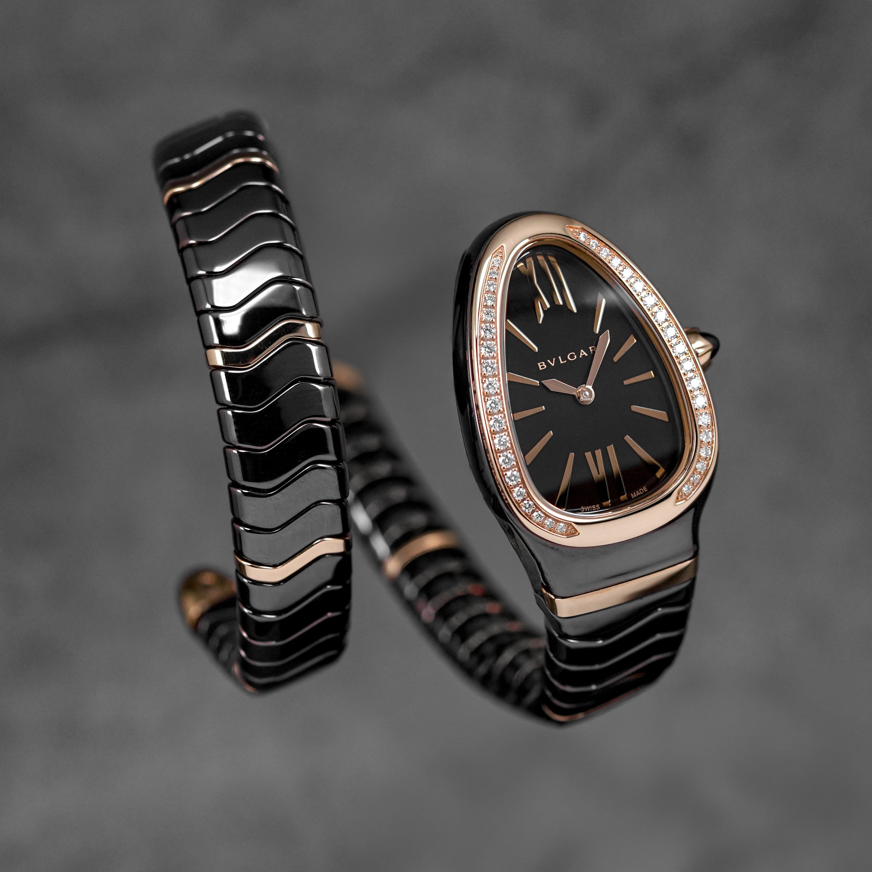 SERPENTI SPIGA CERAMIC ROSEGOLD DIAMOND BEZEL (2022)