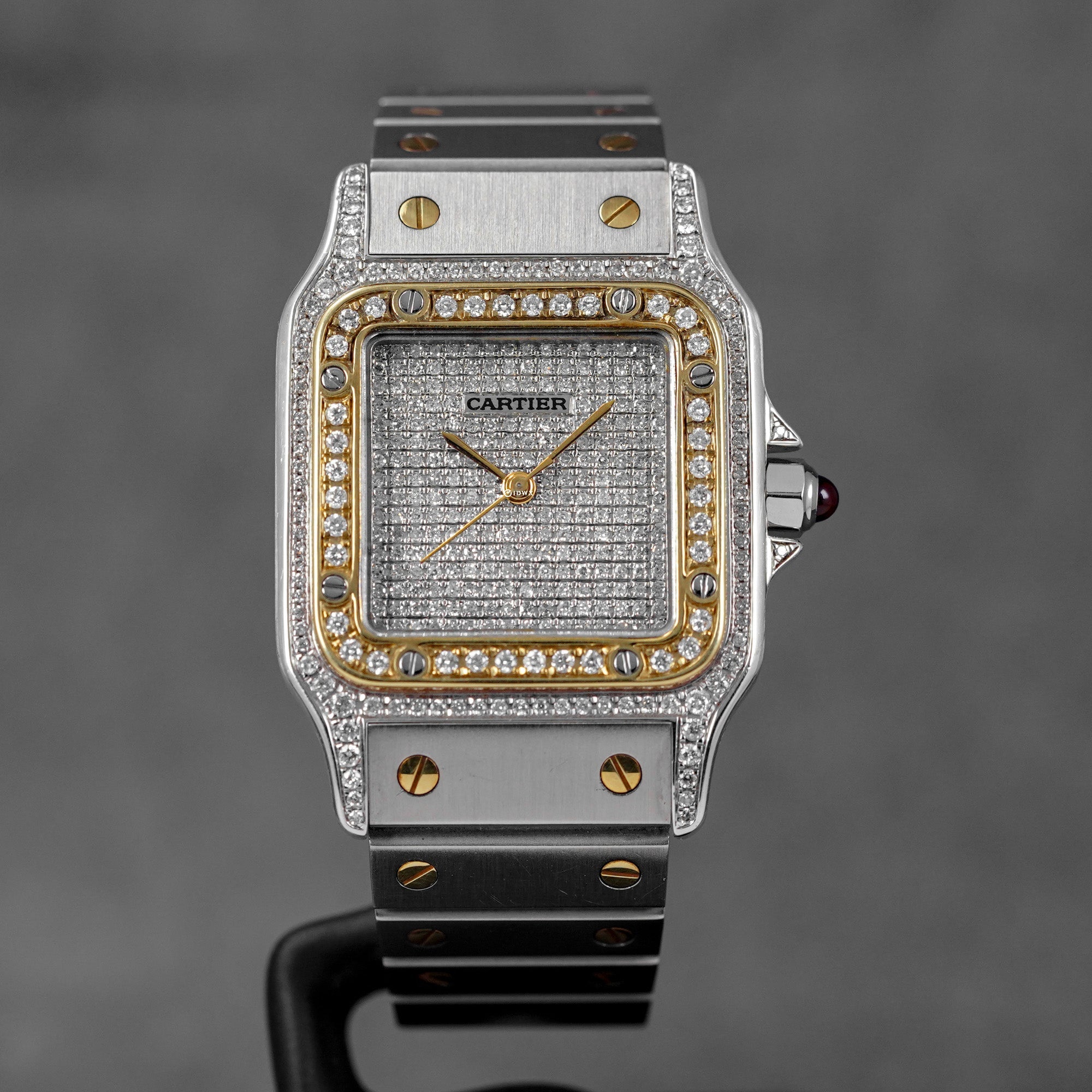 SANTOS AC 23.80 TWOTONE YELLOWGOLD CUSTOM DIAMOND-SET (WATCH ONLY)