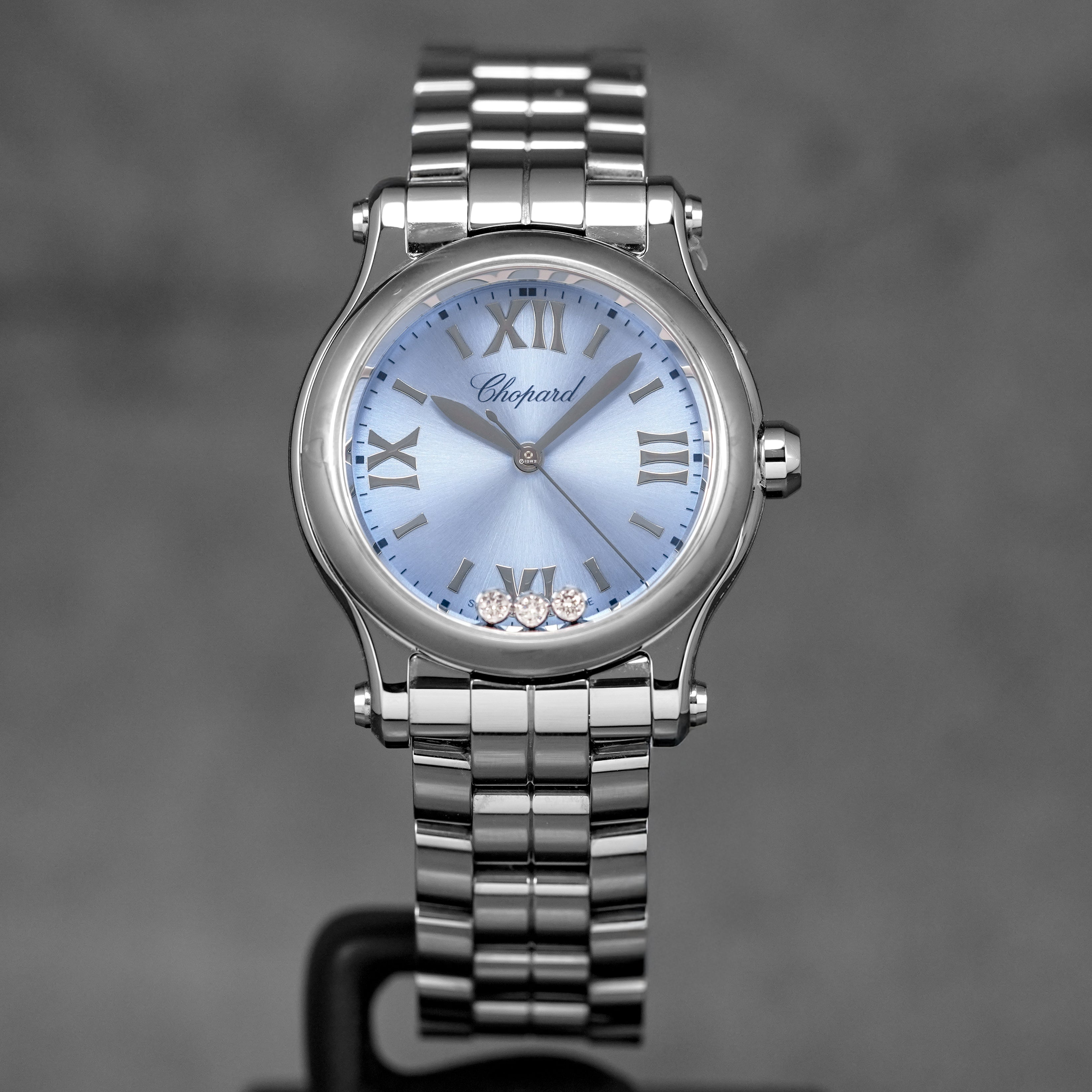 HAPPY SPORT ROUND LIGHT BLUE DIAMONDS DIAL (2024)