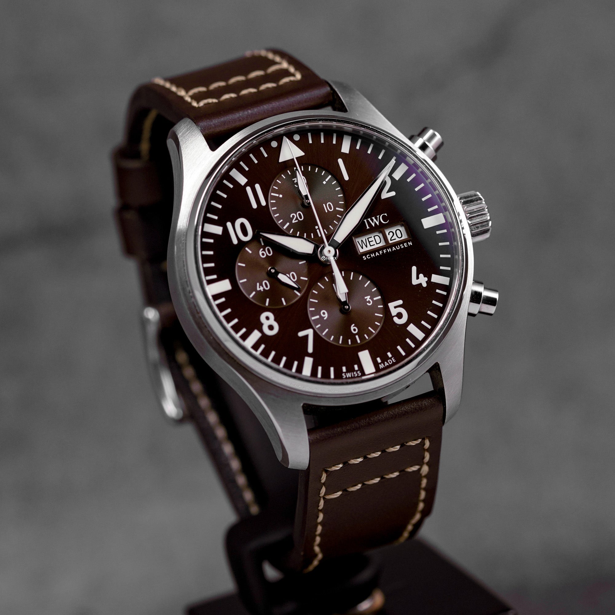 PILOT CHRONOGRAPH 43MM 'ANTOINE DE SAINT EXUPERY' TOBACCO BROWN DIAL (2021)