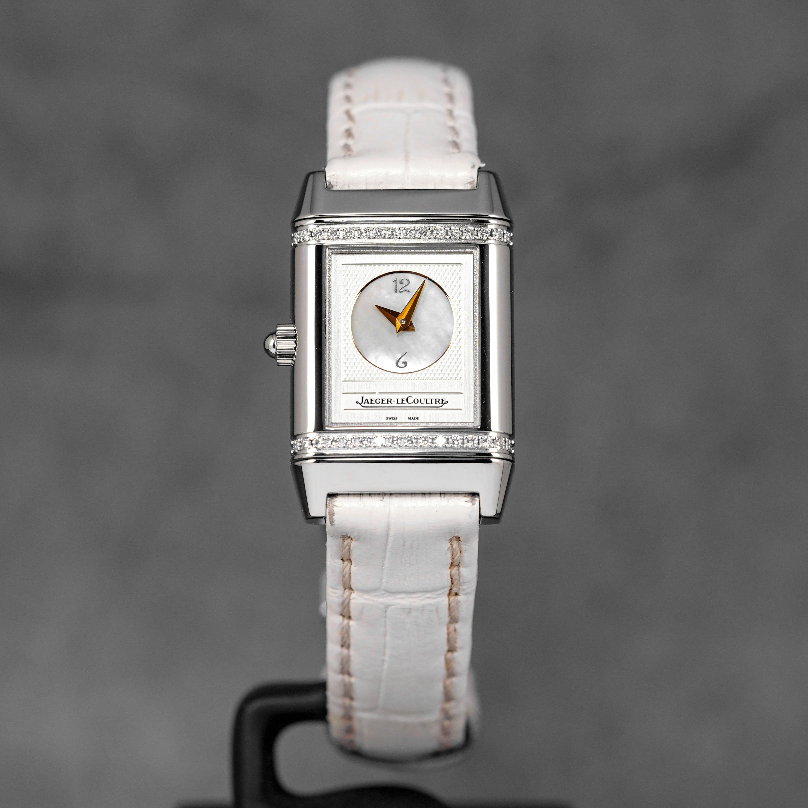 REVERSO DUETTO SILVER DIAL & MOP DIAL DIAMOND BEZEL (WATCH ONLY)