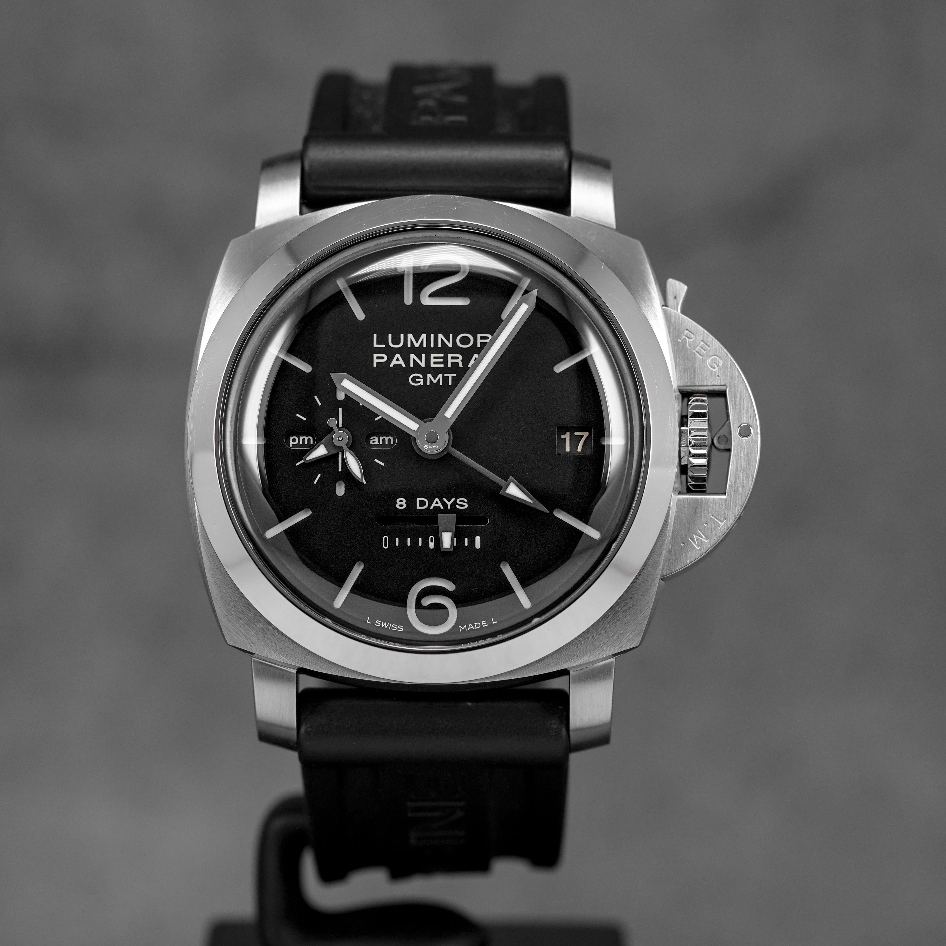 LUMINOR 1950 8 DAYS GMT 44MM BLACK DIAL PAM 233 (2015)