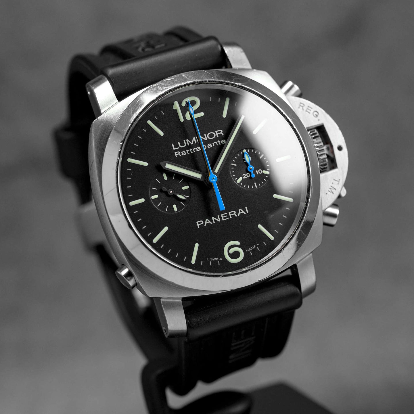 LUMINOR 1950 RATTRAPANTE CHRONOGRAPH 44MM BLACK DIAL PAM 362 (UNDATED)