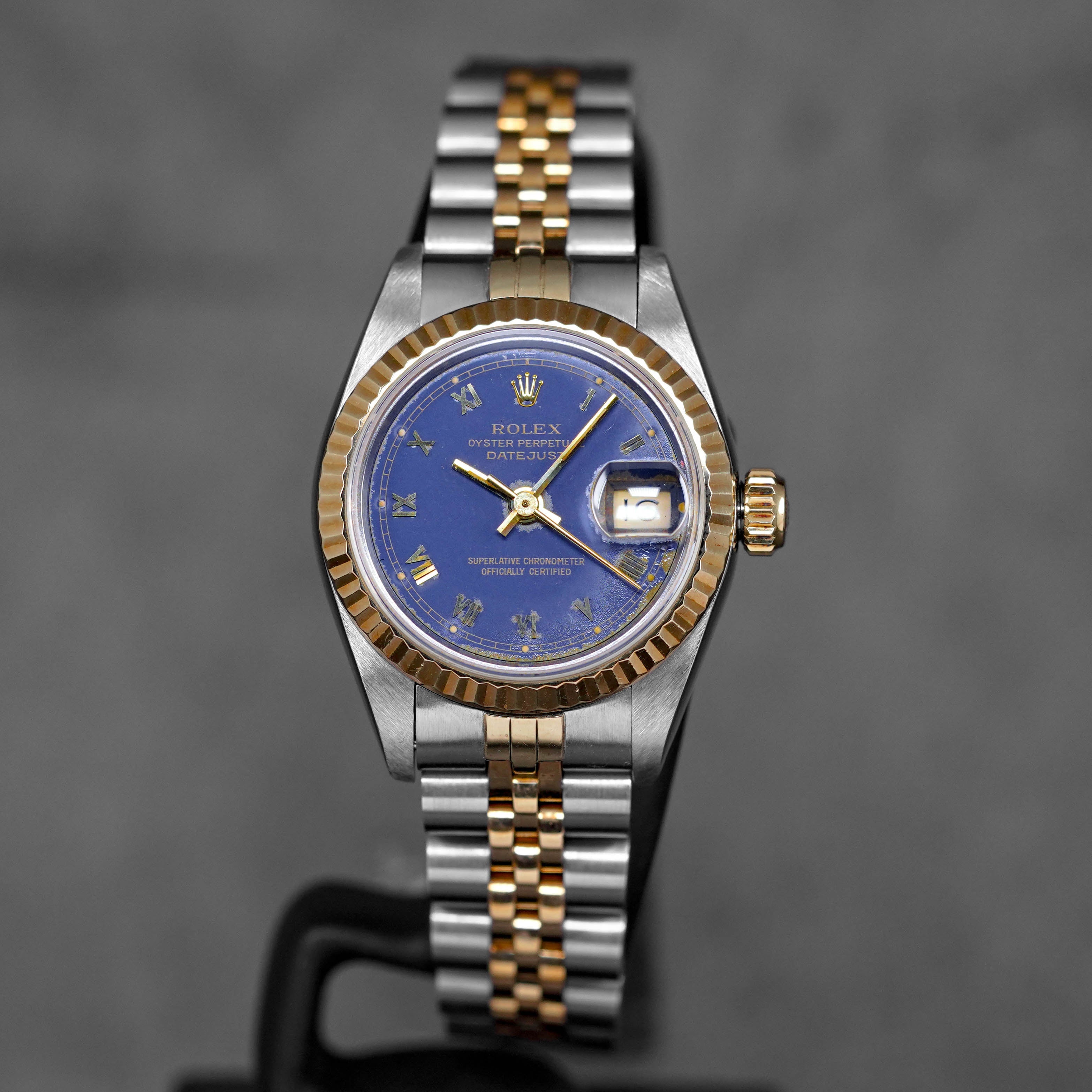 DATEJUST 26MM TWOTONE YELLOWGOLD BLUE ROMAN DIAL (WATCH ONLY)