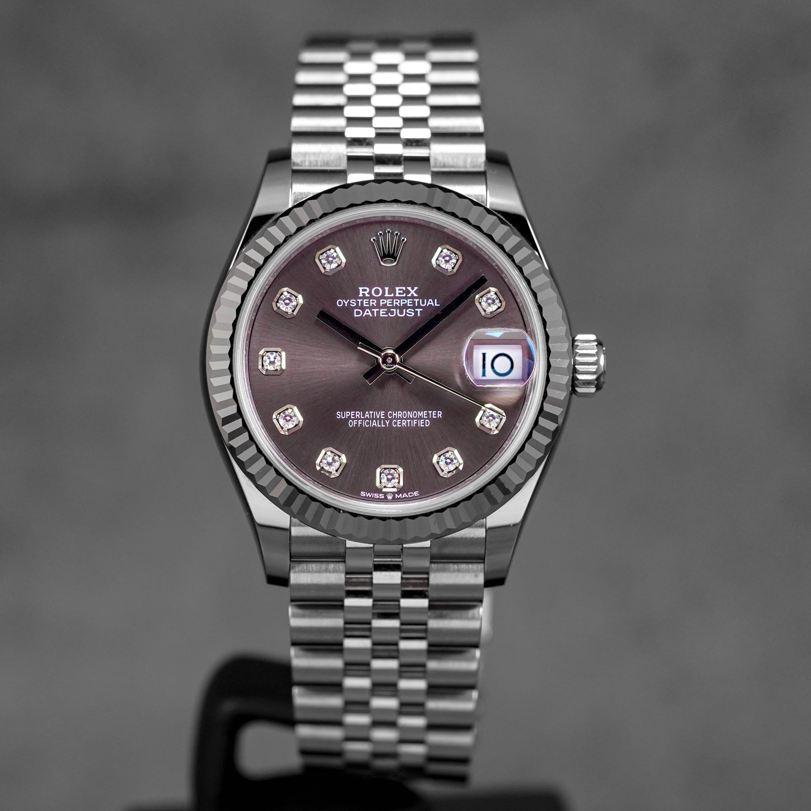 DATEJUST 31MM DARK GREY DIAMOND DIAL (2020)