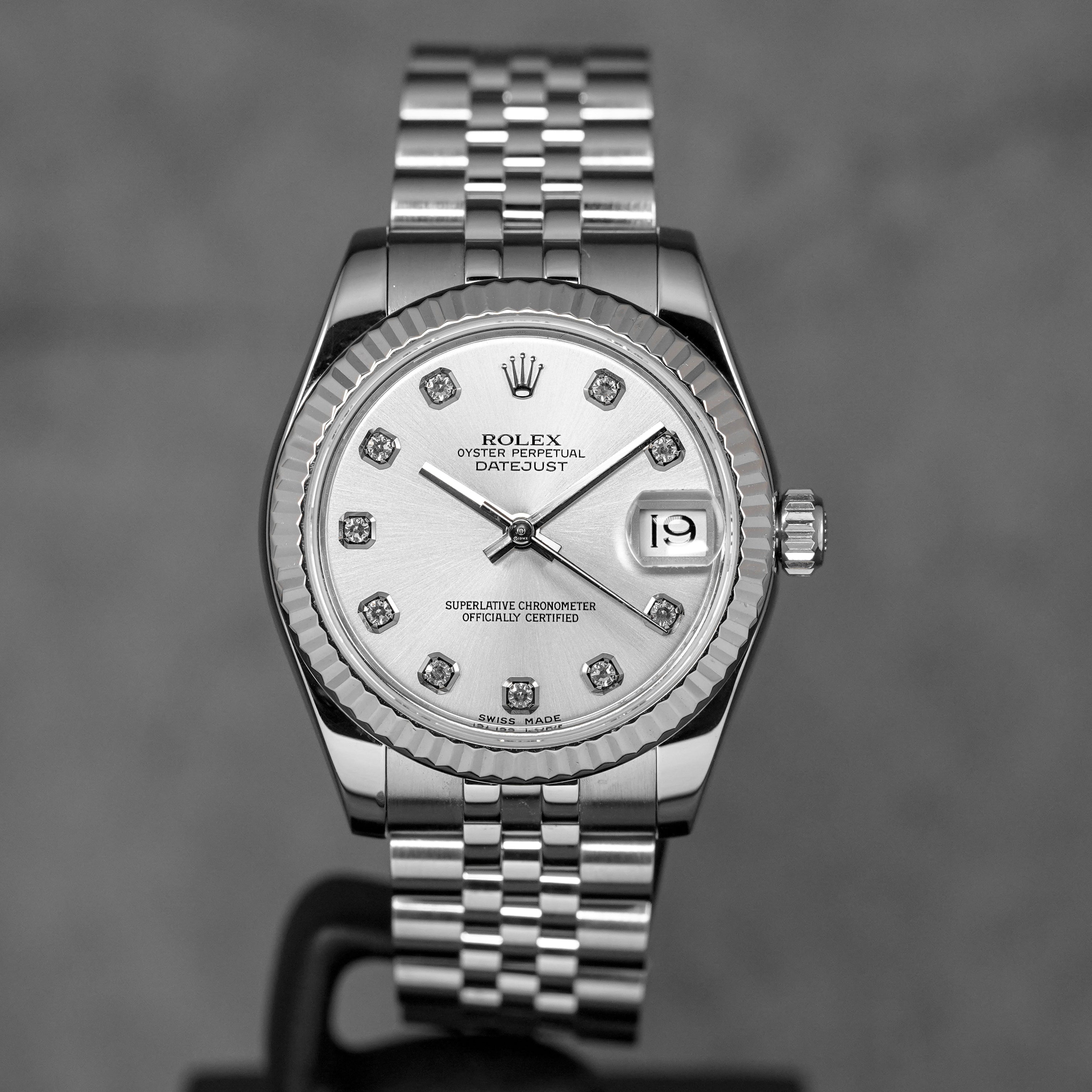 DATEJUST 31MM SILVER DIAMOND DIAL (2013)