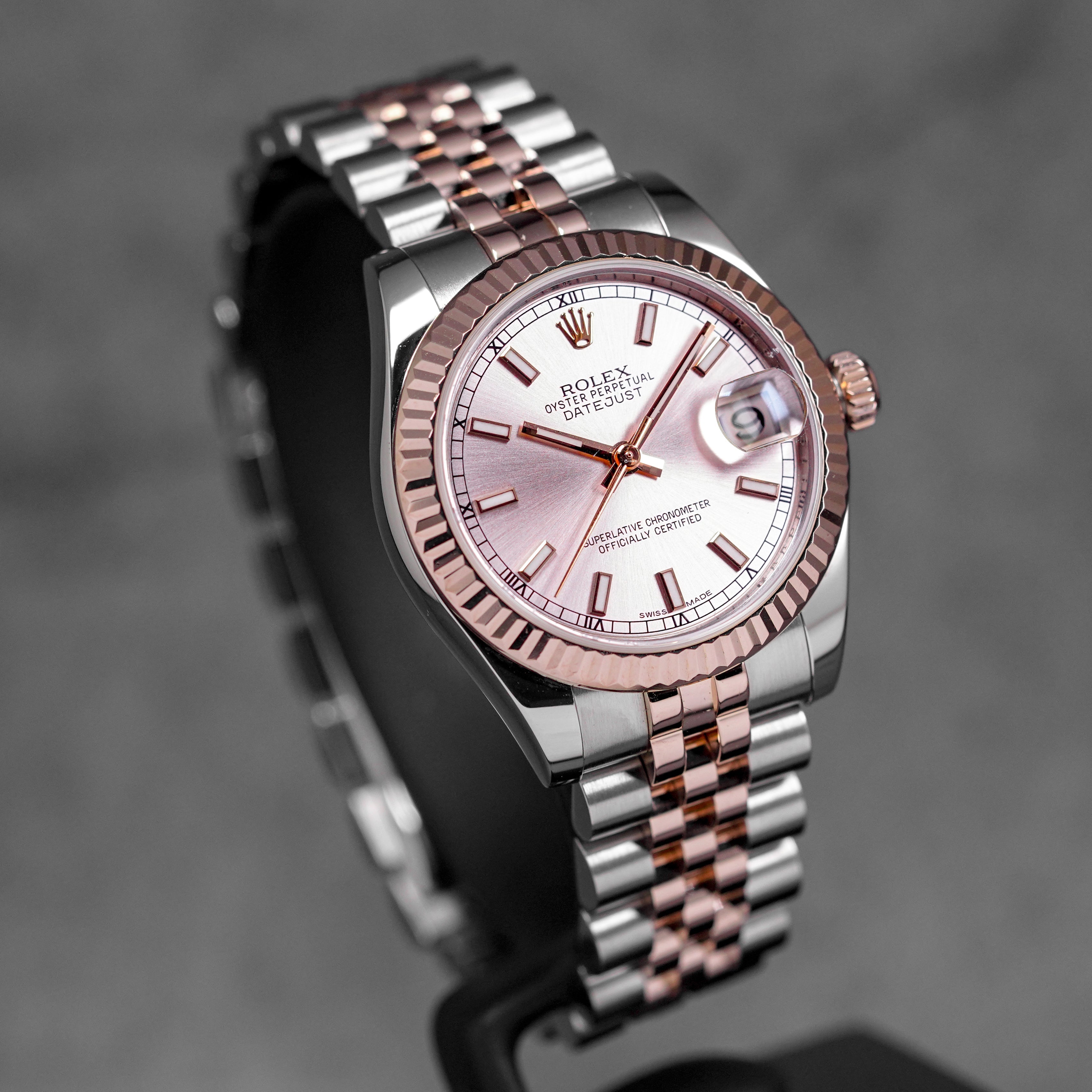 DATEJUST 31MM TWOTONE ROSEGOLD PINK DIAL (2017)