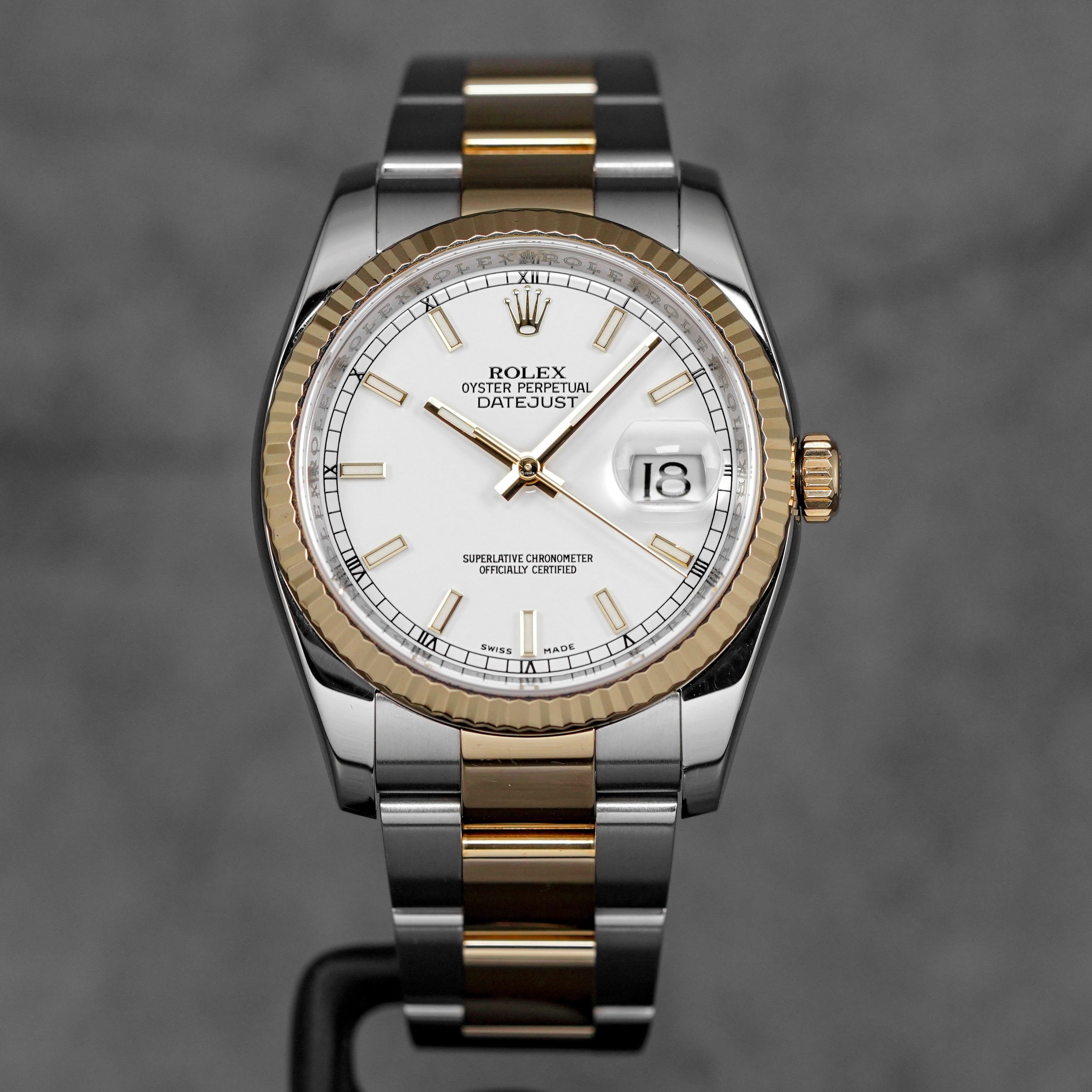 DATEJUST 36MM TWOTONE YELLOWGOLD WHITE DIAL (2011)
