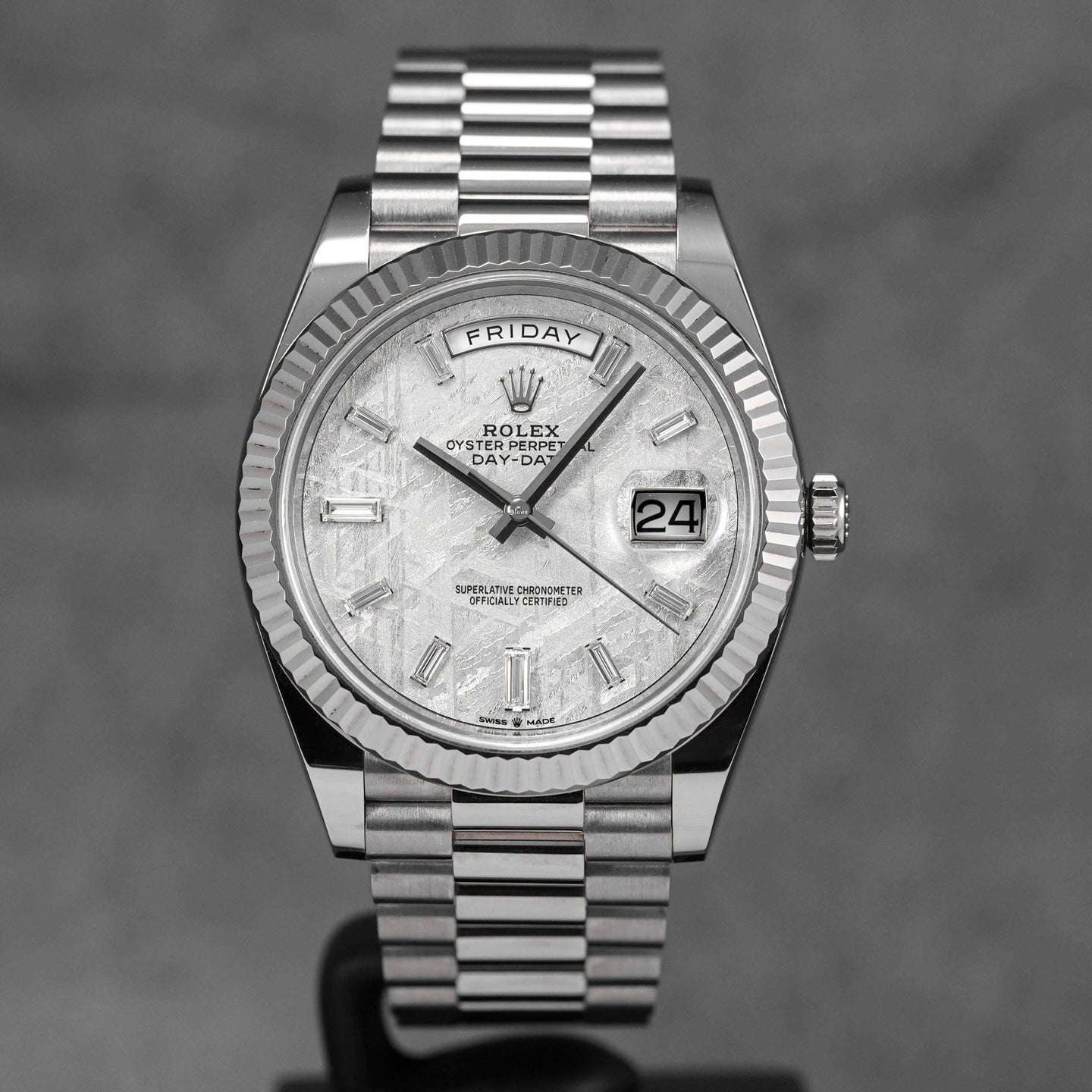 DAYDATE 40MM WHITEGOLD METEORITE DIAMOND DIAL (2019)