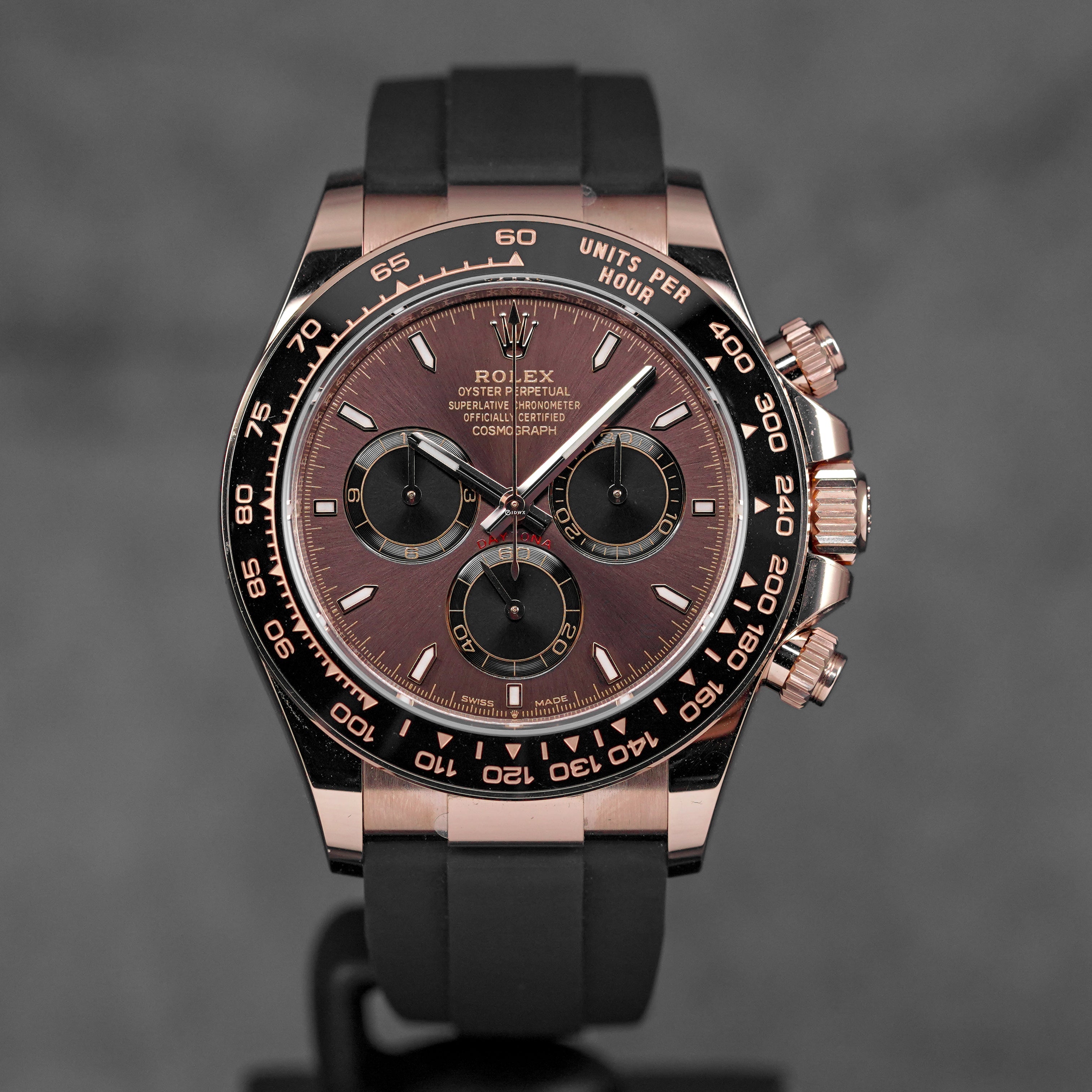 DAYTONA OYSTERFLEX ROSEGOLD CHOCO DIAL RING BEZEL (2025)