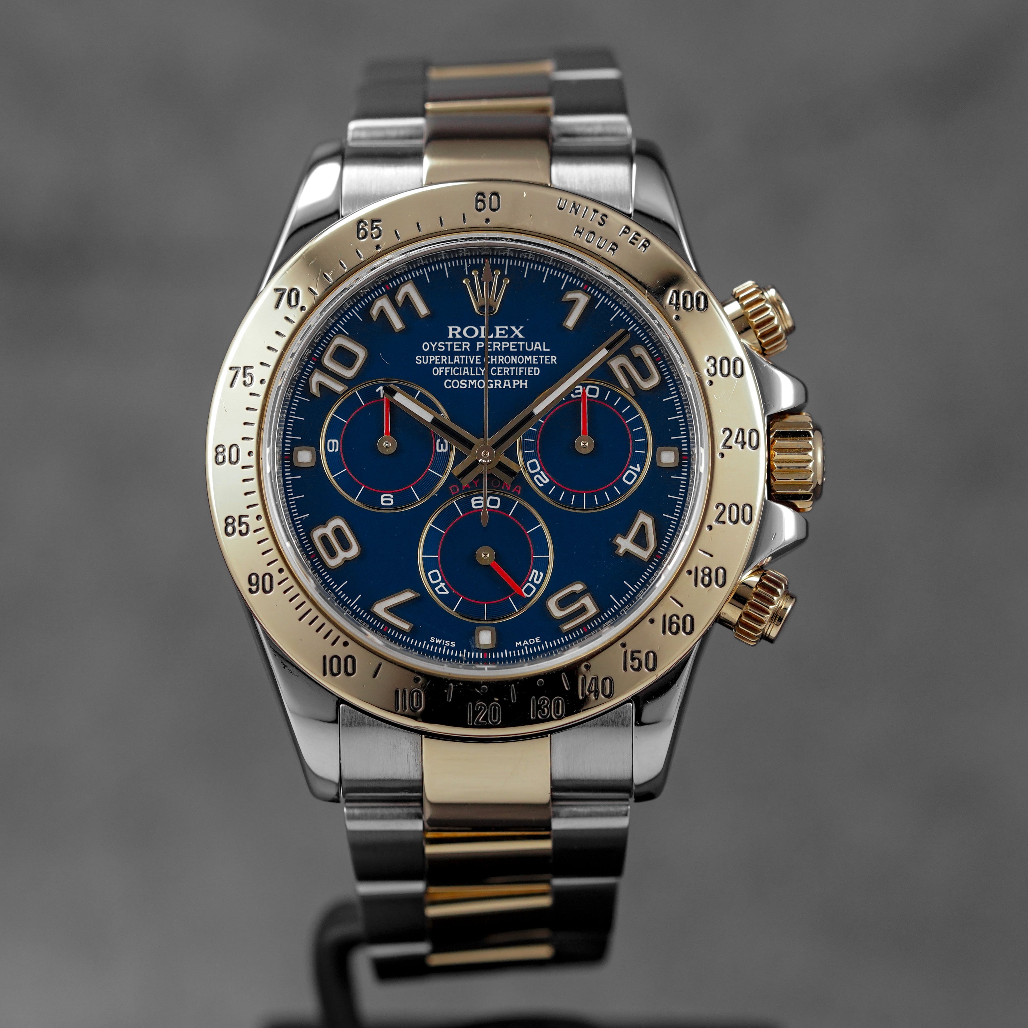 DAYTONA TWOTONE YELLOWGOLD RACING BLUE DIAL (2011)