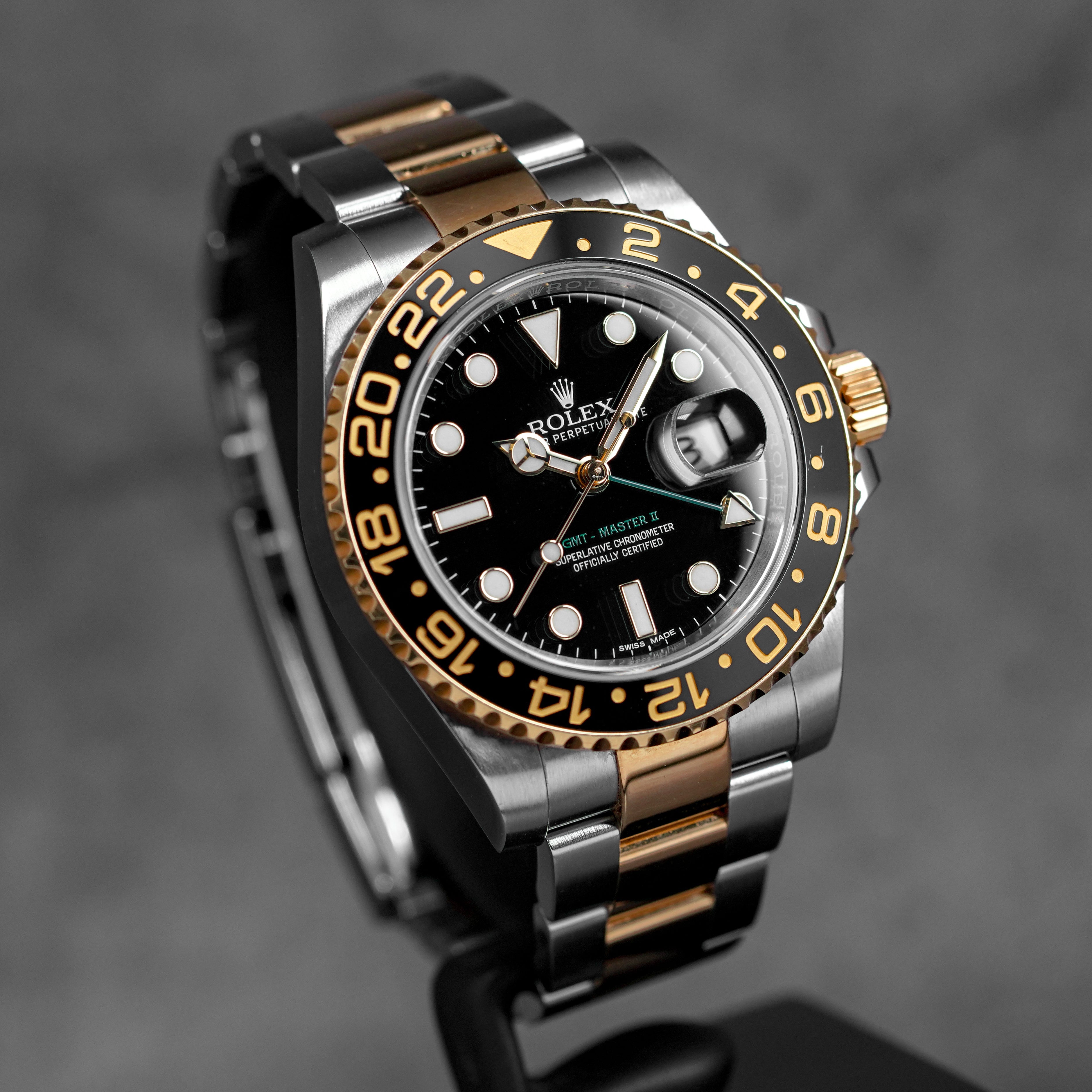 GMT MASTER-II TWOTONE YELLOWGOLD BLACK DIAL (2015)
