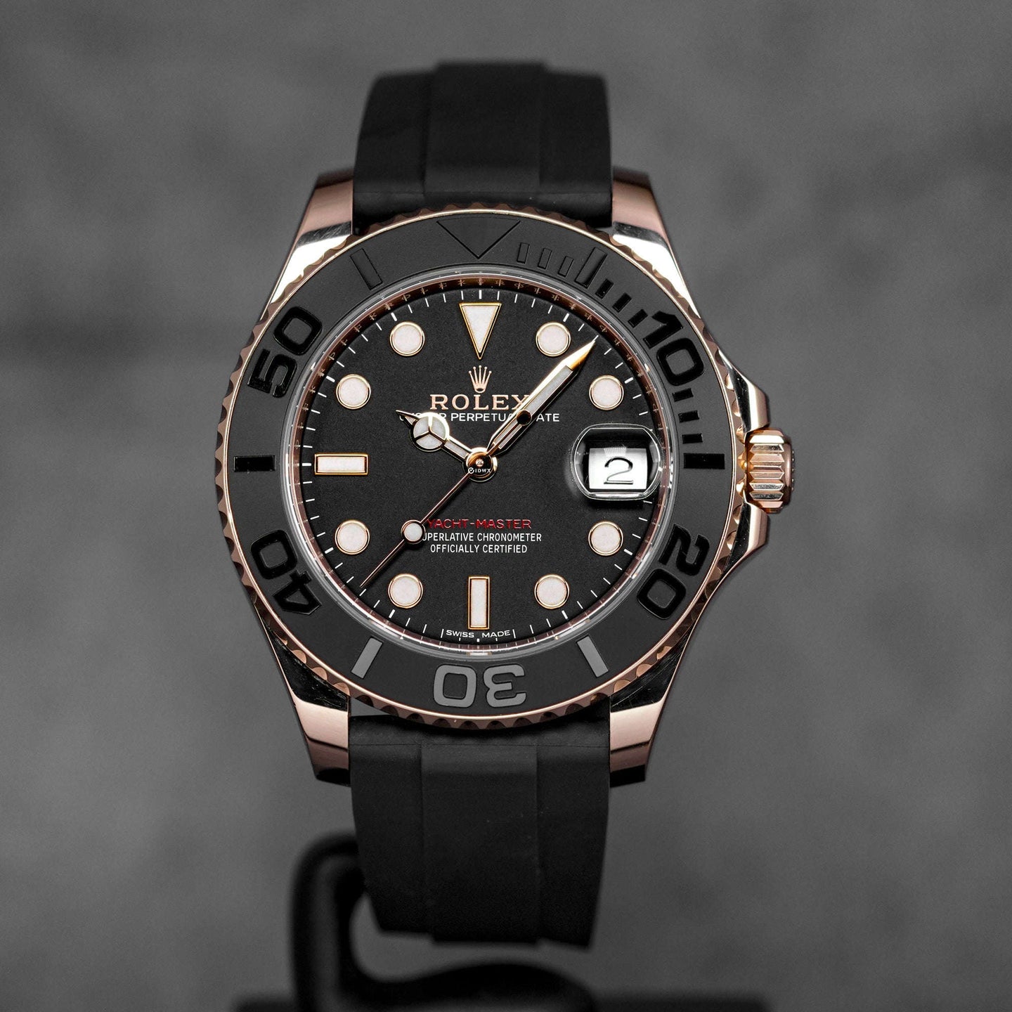 YACHT-MASTER 37MM OYSTERFLEX ROSEGOLD (2016)