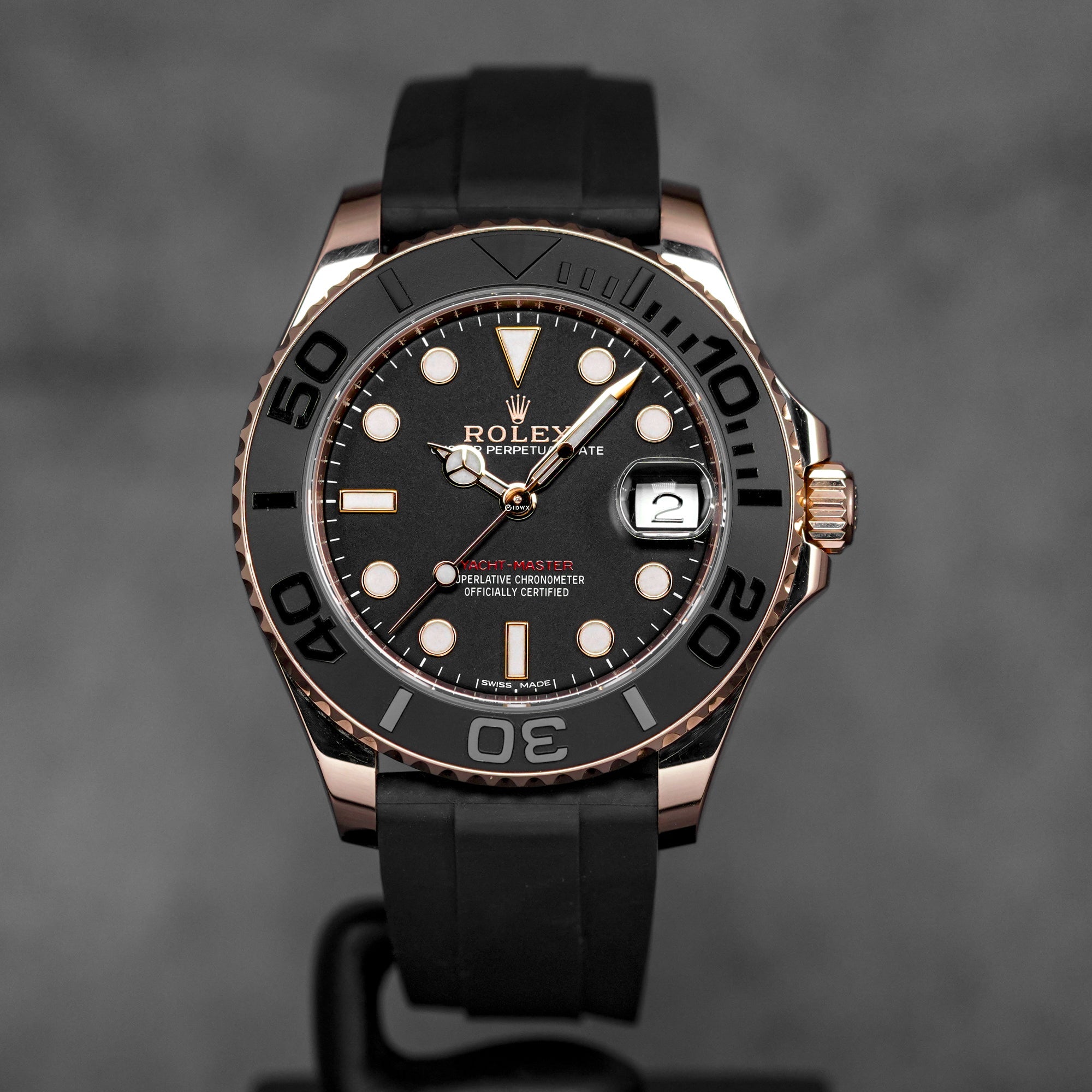 YACHT-MASTER 37MM OYSTERFLEX ROSEGOLD (2016)